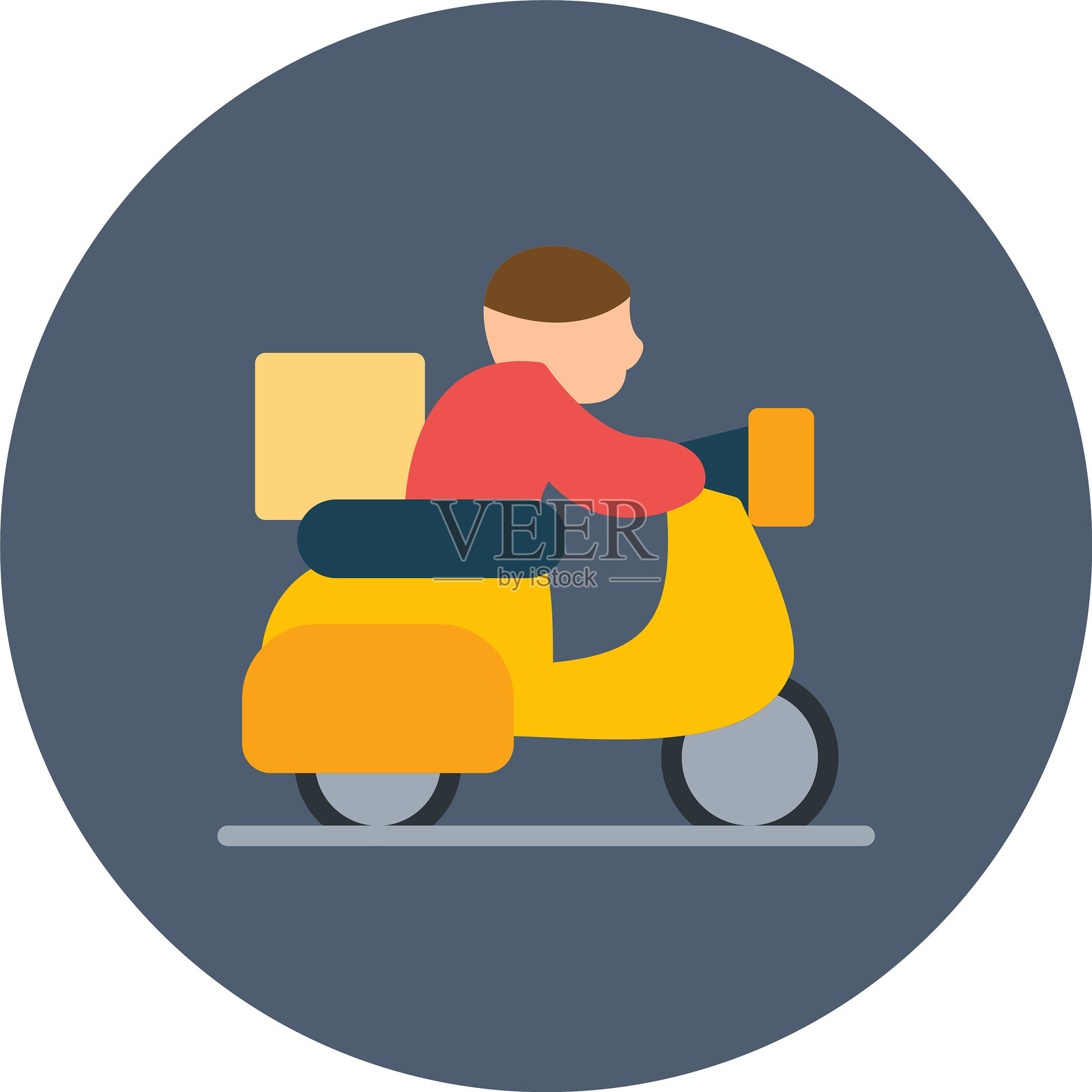 送货自行车图标插画图片素材