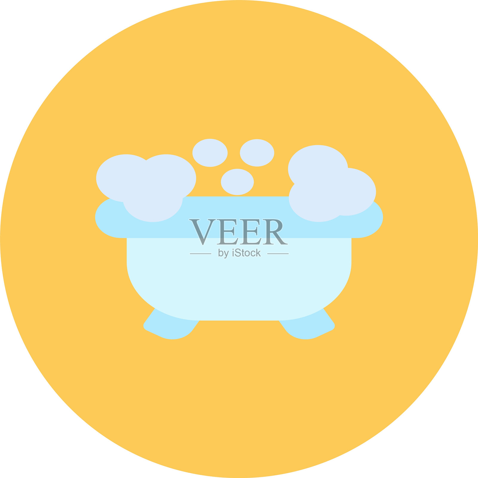 浴缸图标插画图片素材