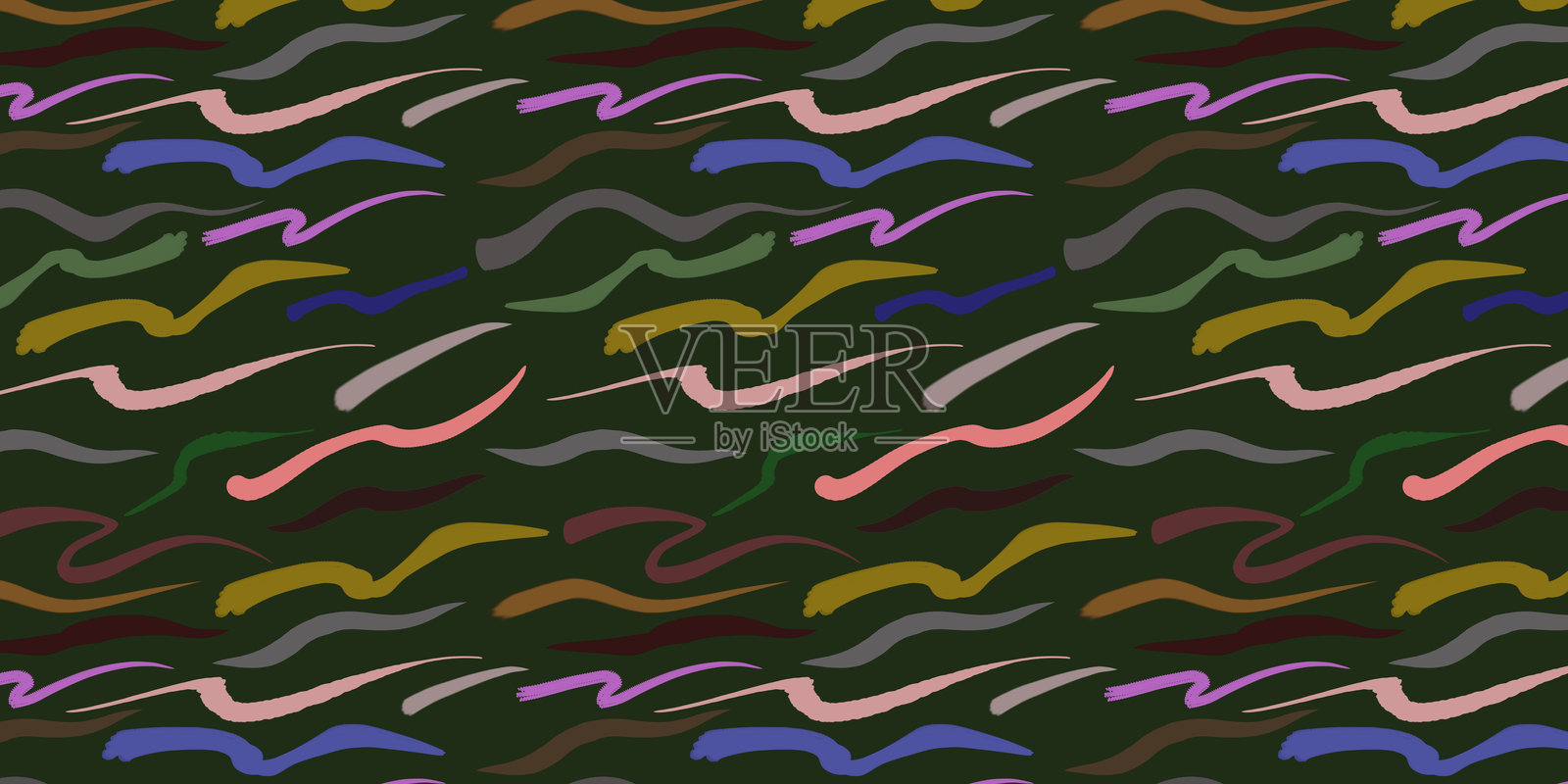 插图。无缝图案，抽象艺术插画图片素材