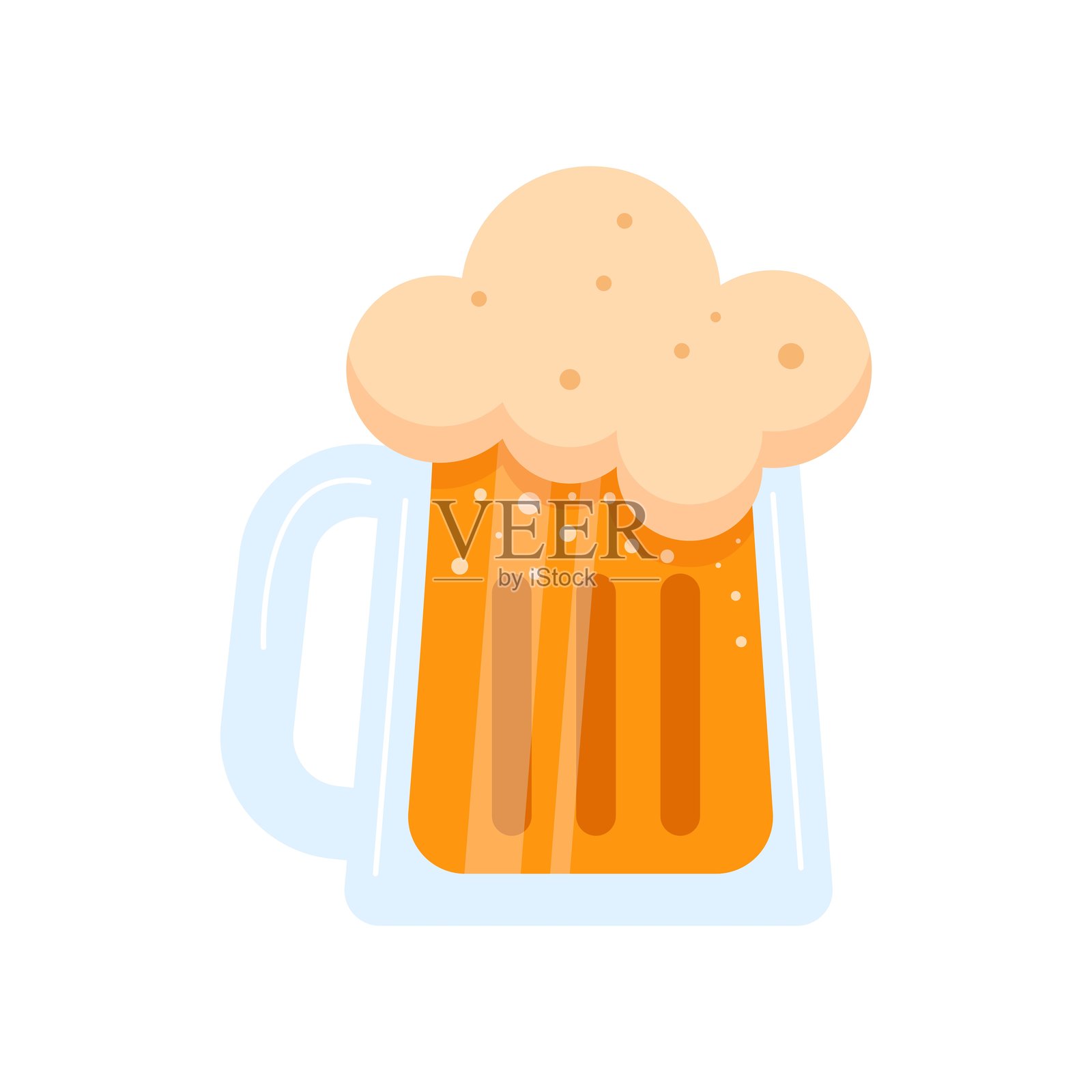 泡沫啤酒杯插画图片素材
