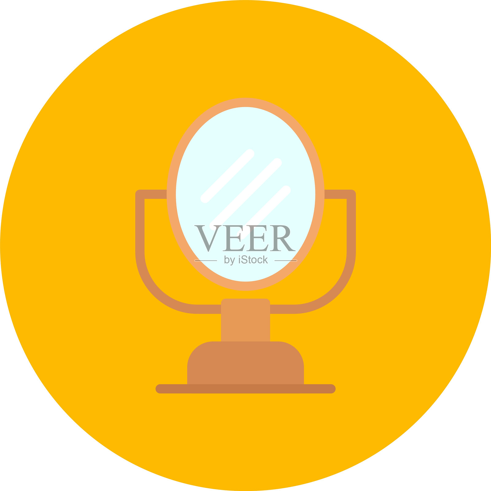 镜子图标插画图片素材