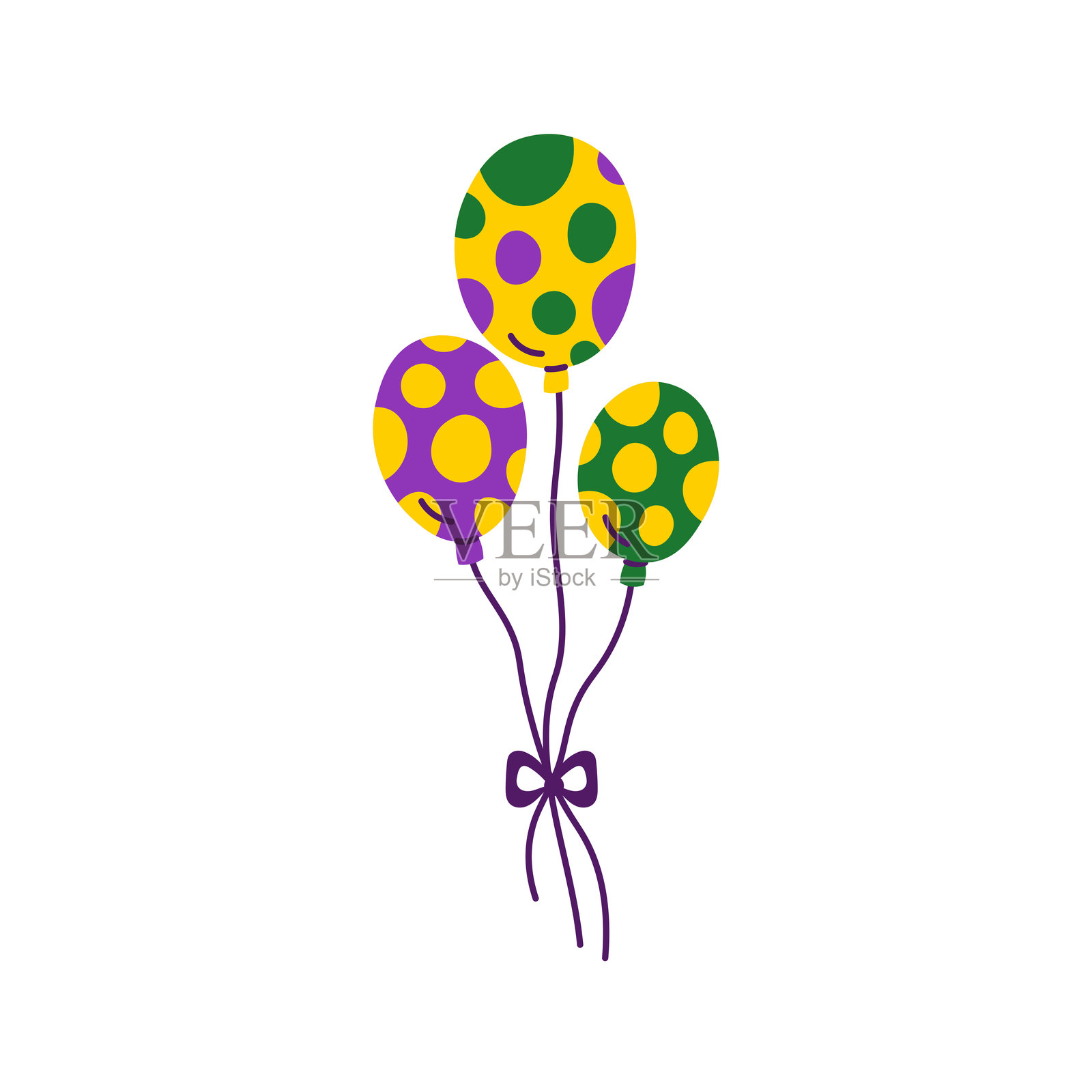 狂欢节气球矢量插图插画图片素材