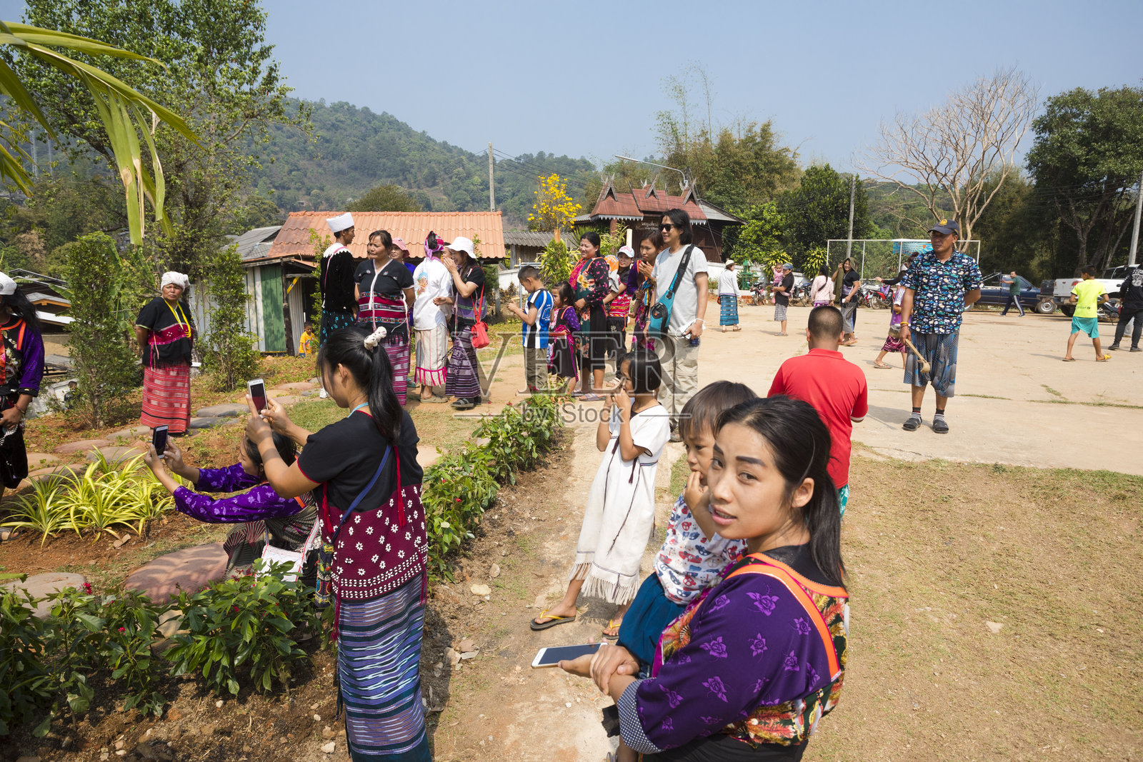泰国山区小镇旁坤的场景照片摄影图片