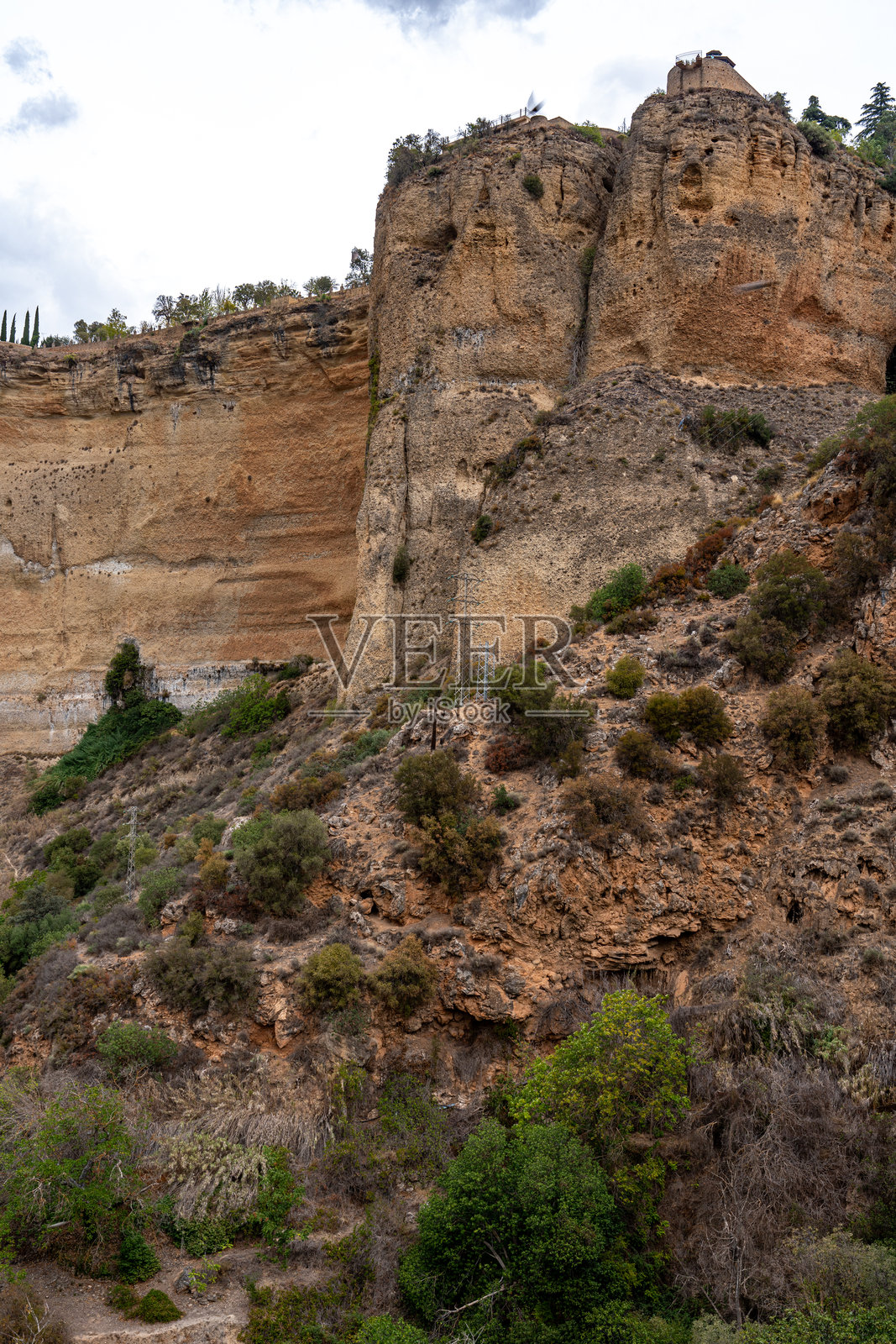 西班牙安达卢西亚马拉加隆达的塔霍山观景台的景色照片摄影图片