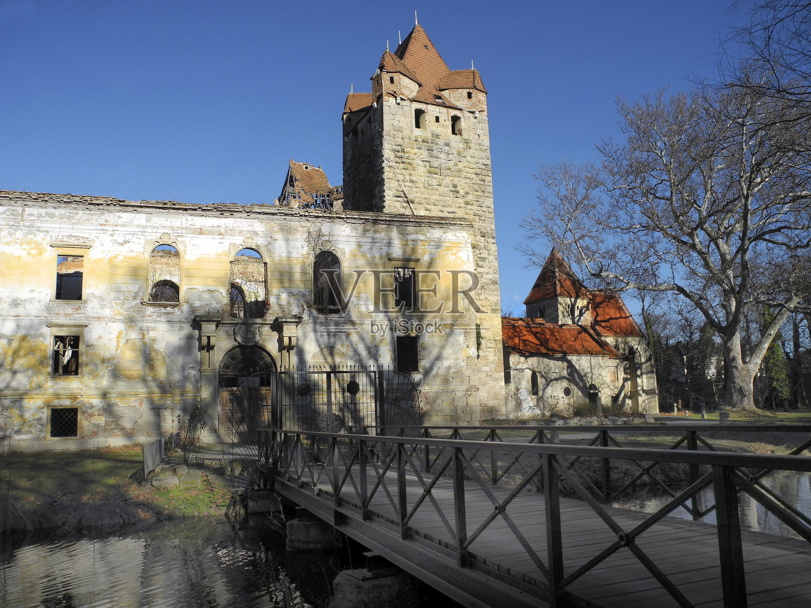 奥地利，波滕多夫环城堡照片摄影图片