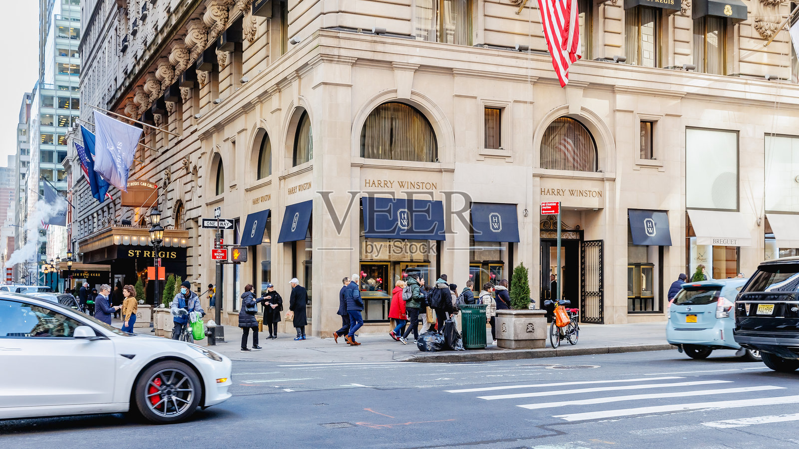 纽约曼哈顿的哈里·温斯顿奢侈品店照片摄影图片
