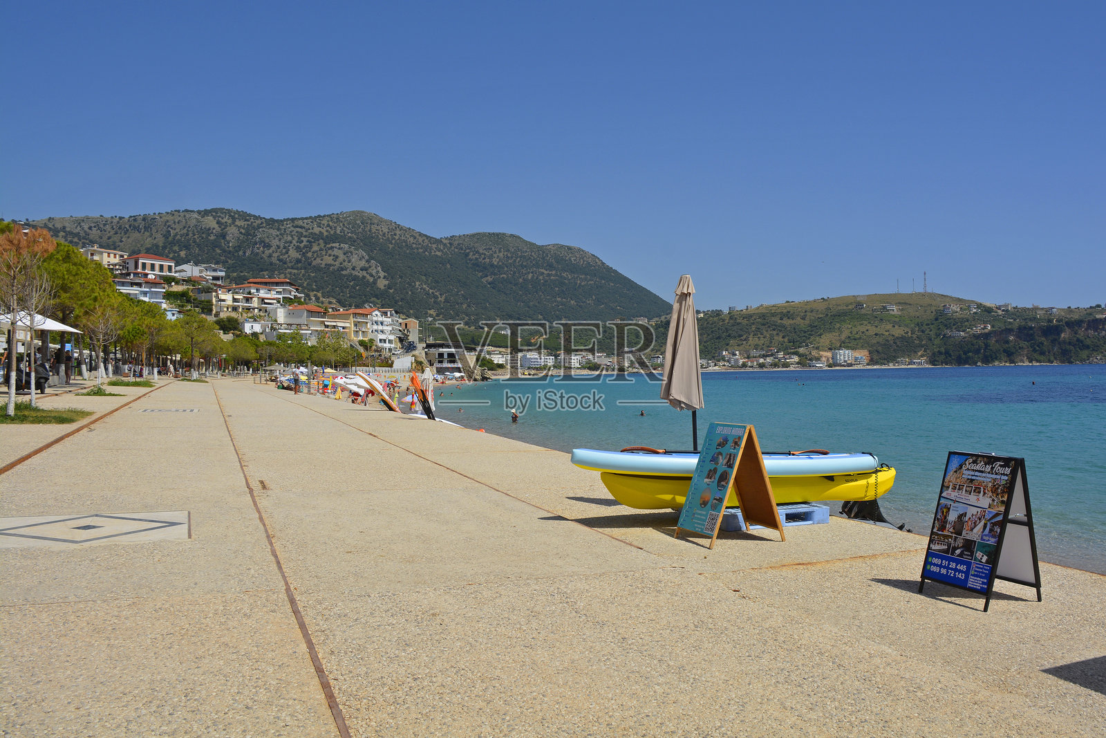 阿尔巴尼亚南部的希马雷海滨长廊照片摄影图片