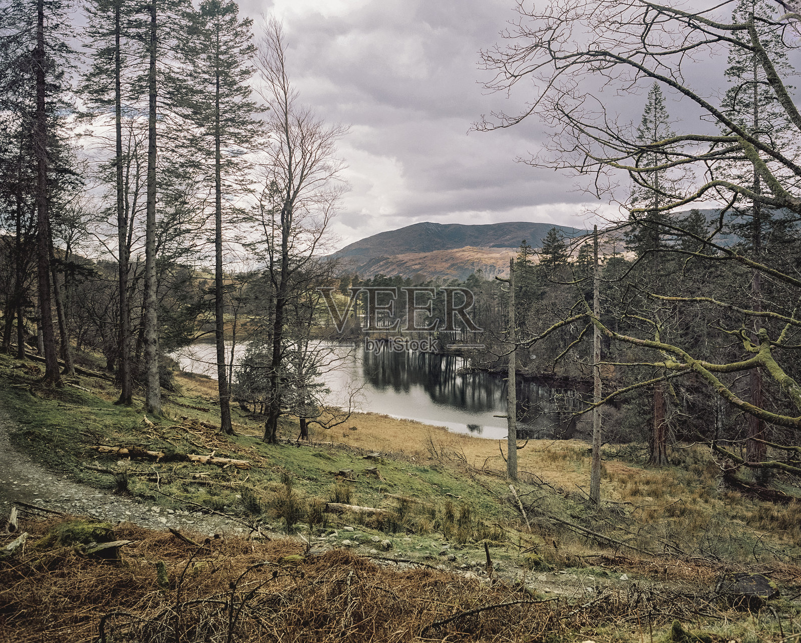 乌尔斯沃特湖，湖区照片摄影图片