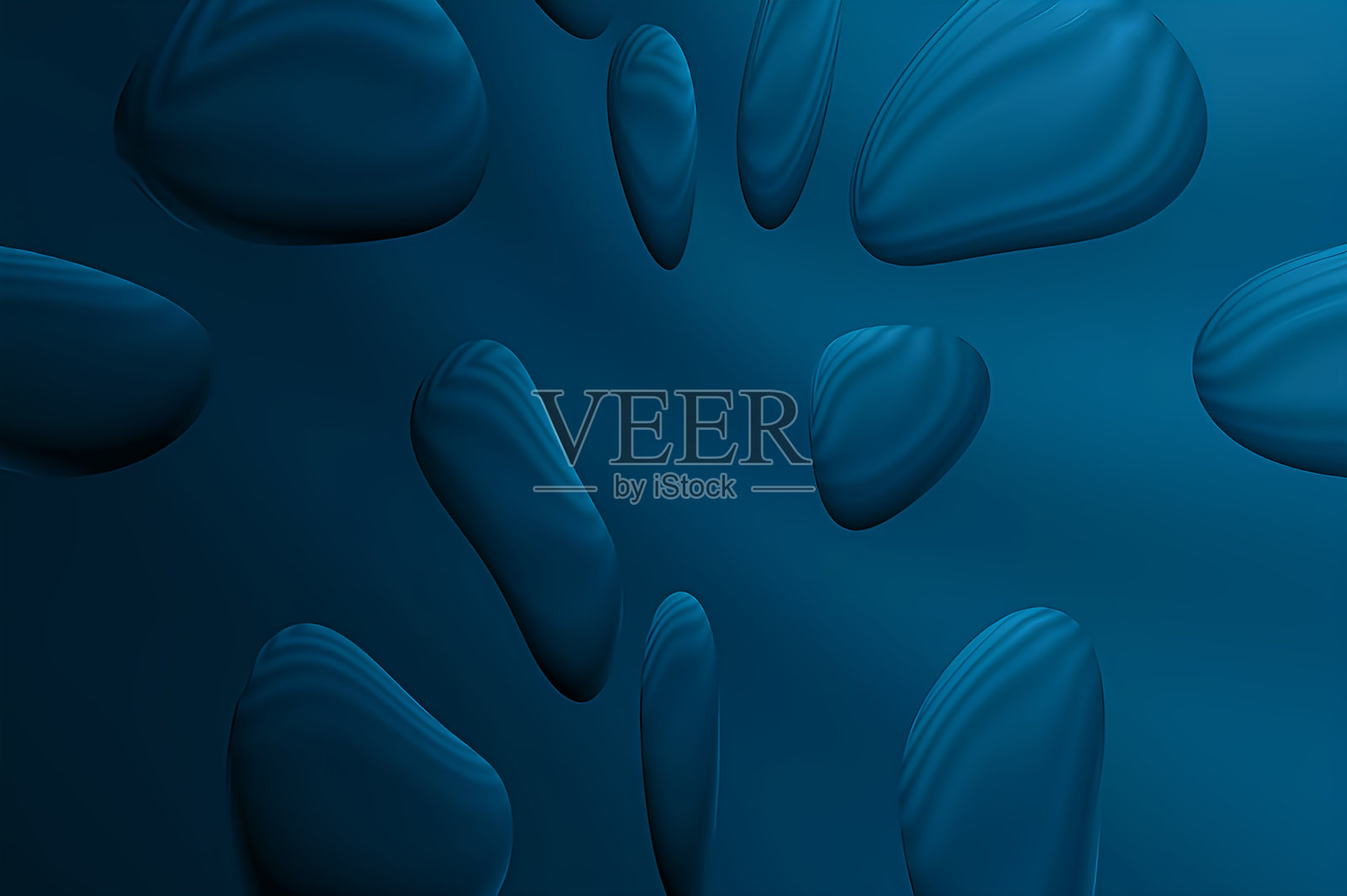 蓝色背景上漂浮的纹理形状和效果插图照片摄影图片