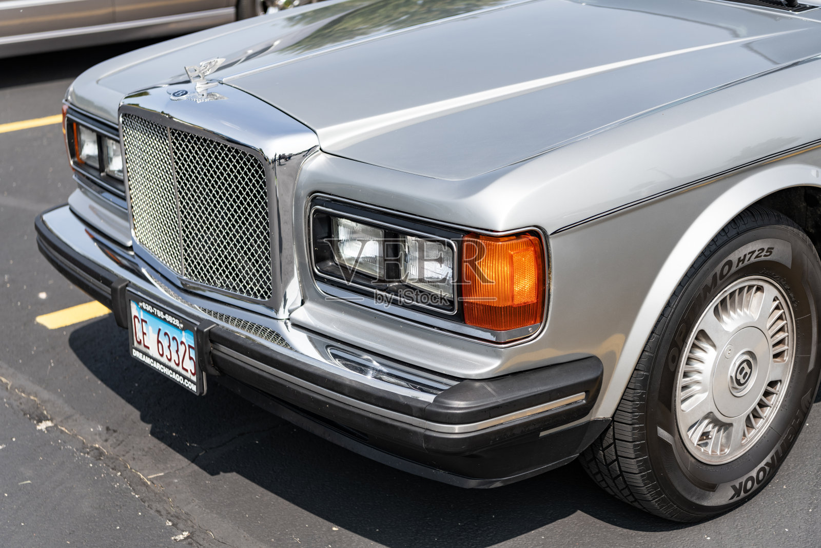 宾利八型经典汽车,后视图。经典车。经典宾利八型汽车。芝加哥的宾利八型。照片摄影图片