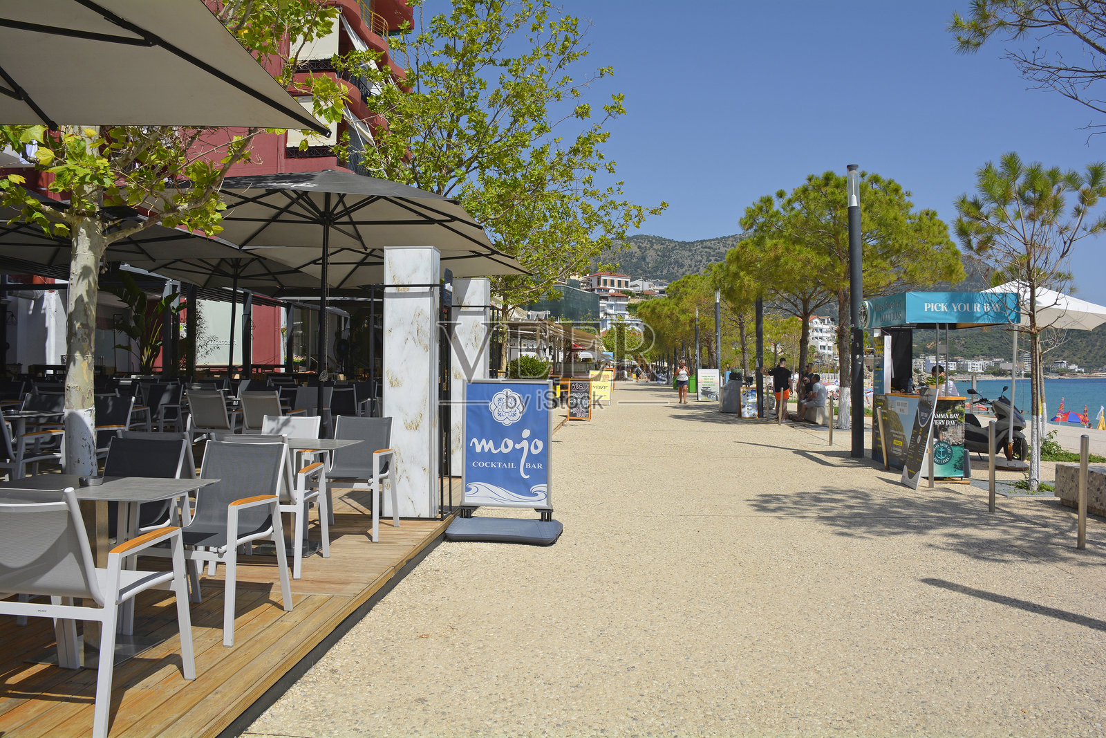 阿尔巴尼亚南部的希马雷海滨长廊照片摄影图片