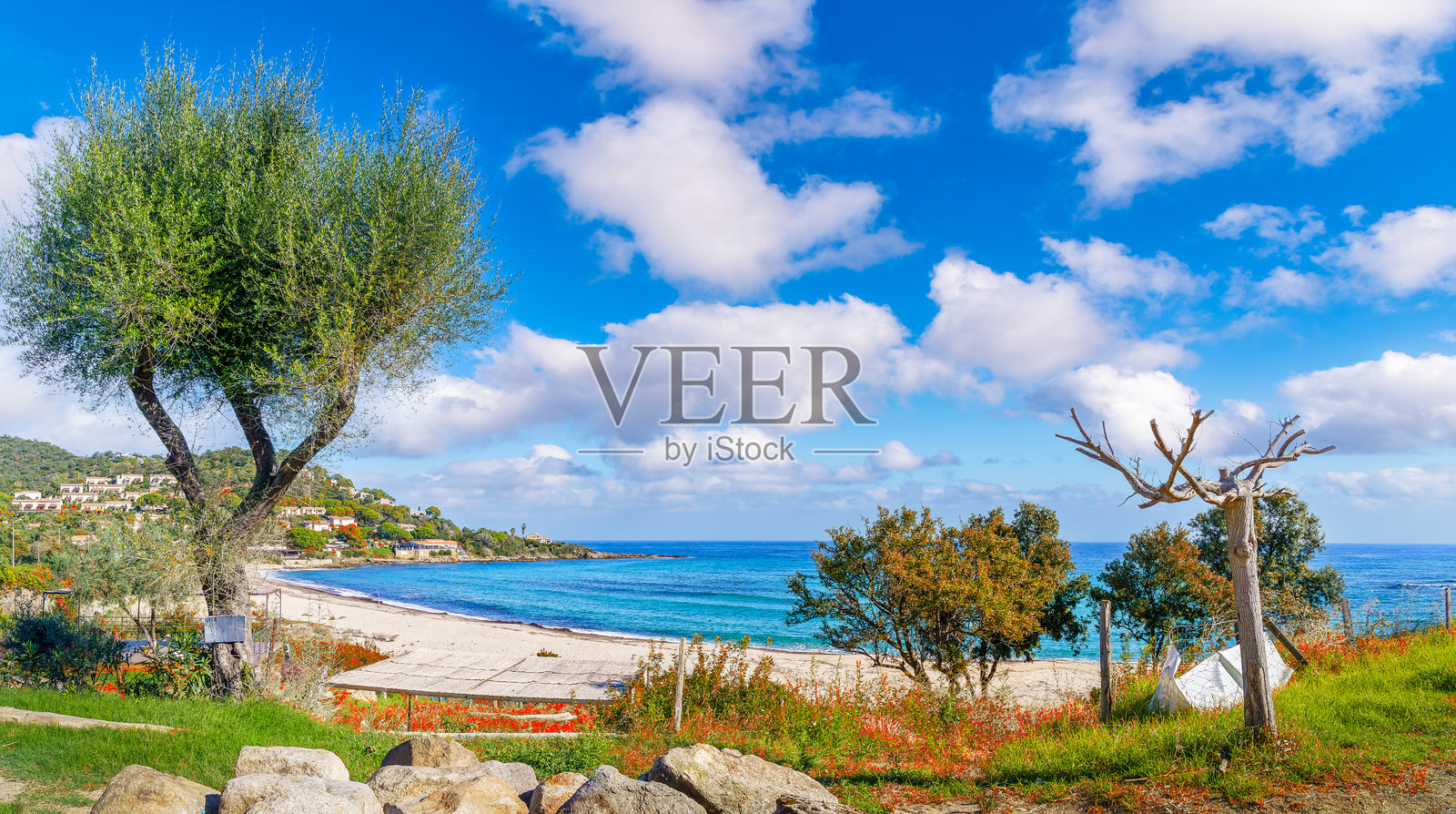 塔尔科海滩，科西嘉岛照片摄影图片