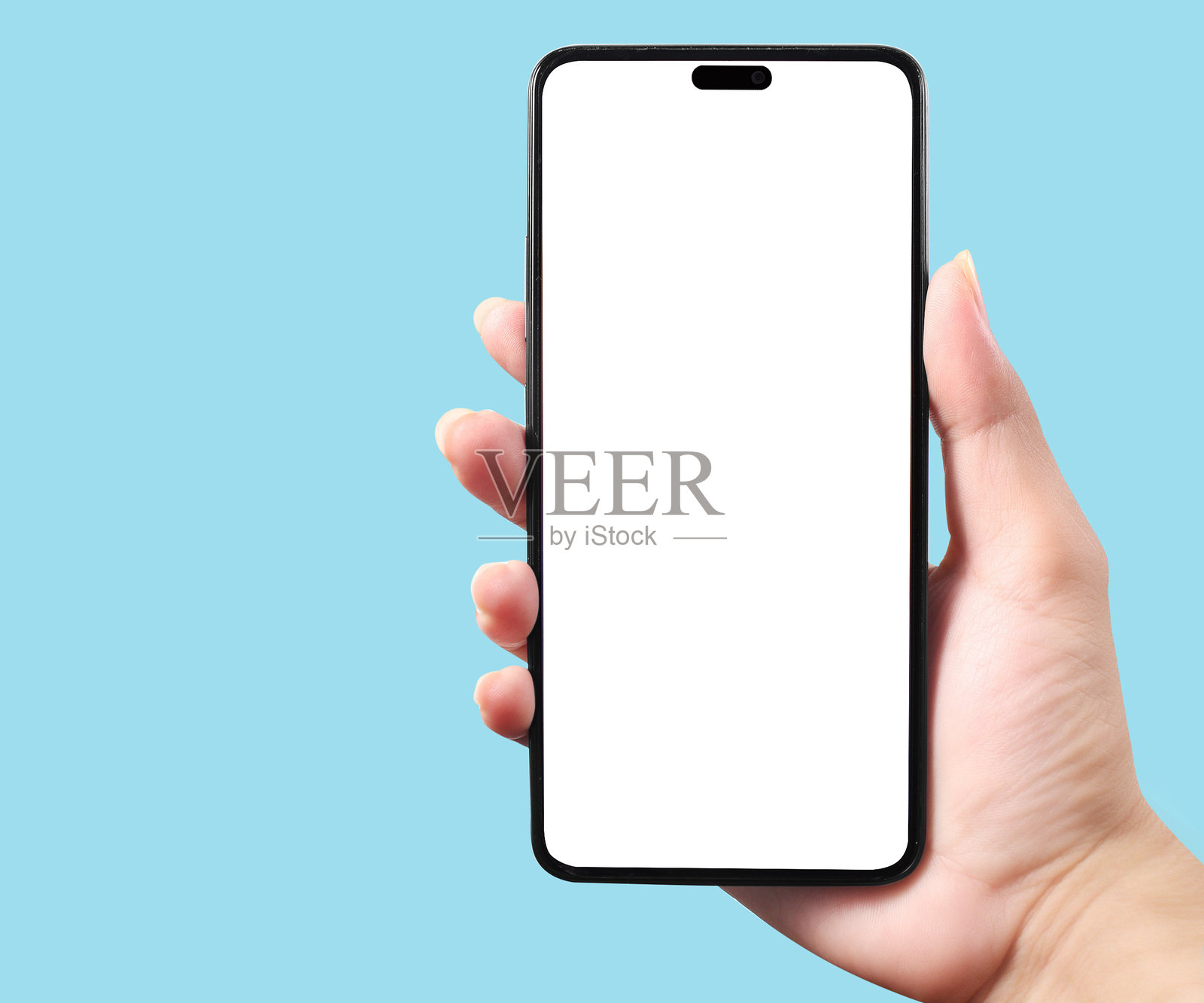 手握智能手机并触摸屏幕照片摄影图片