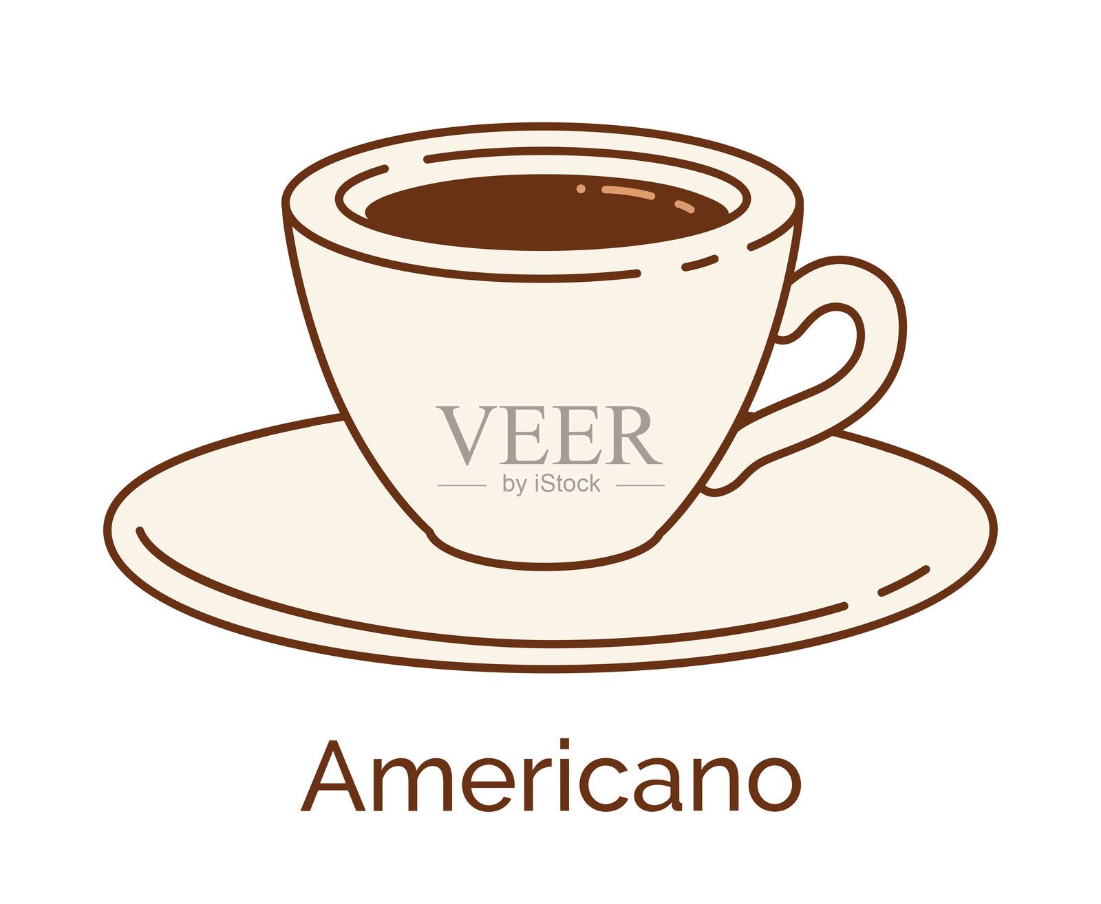 美式咖啡杯插图插画图片素材