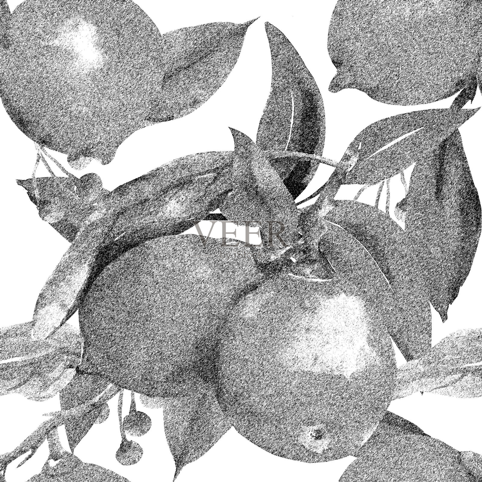 柠檬无缝图案。插画图片素材