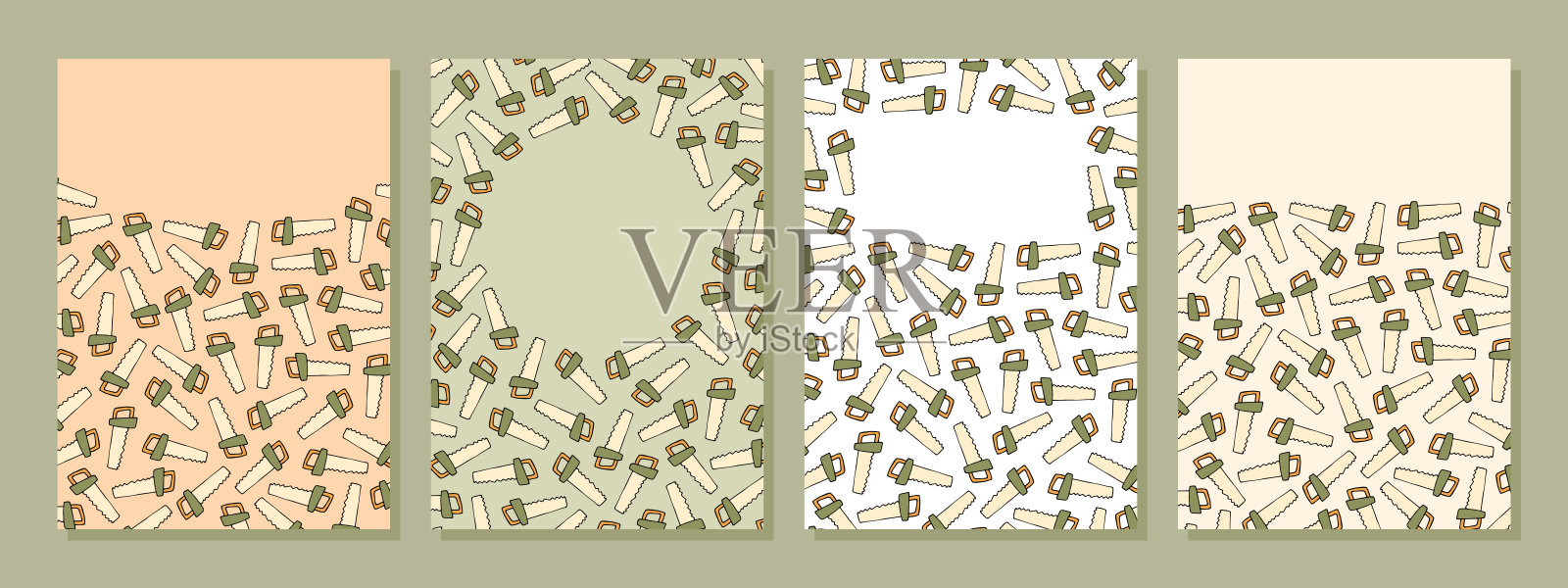 一个带有空白文本框的框架插画图片素材