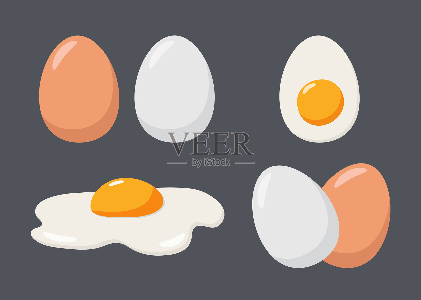 煎蛋。插画图片素材