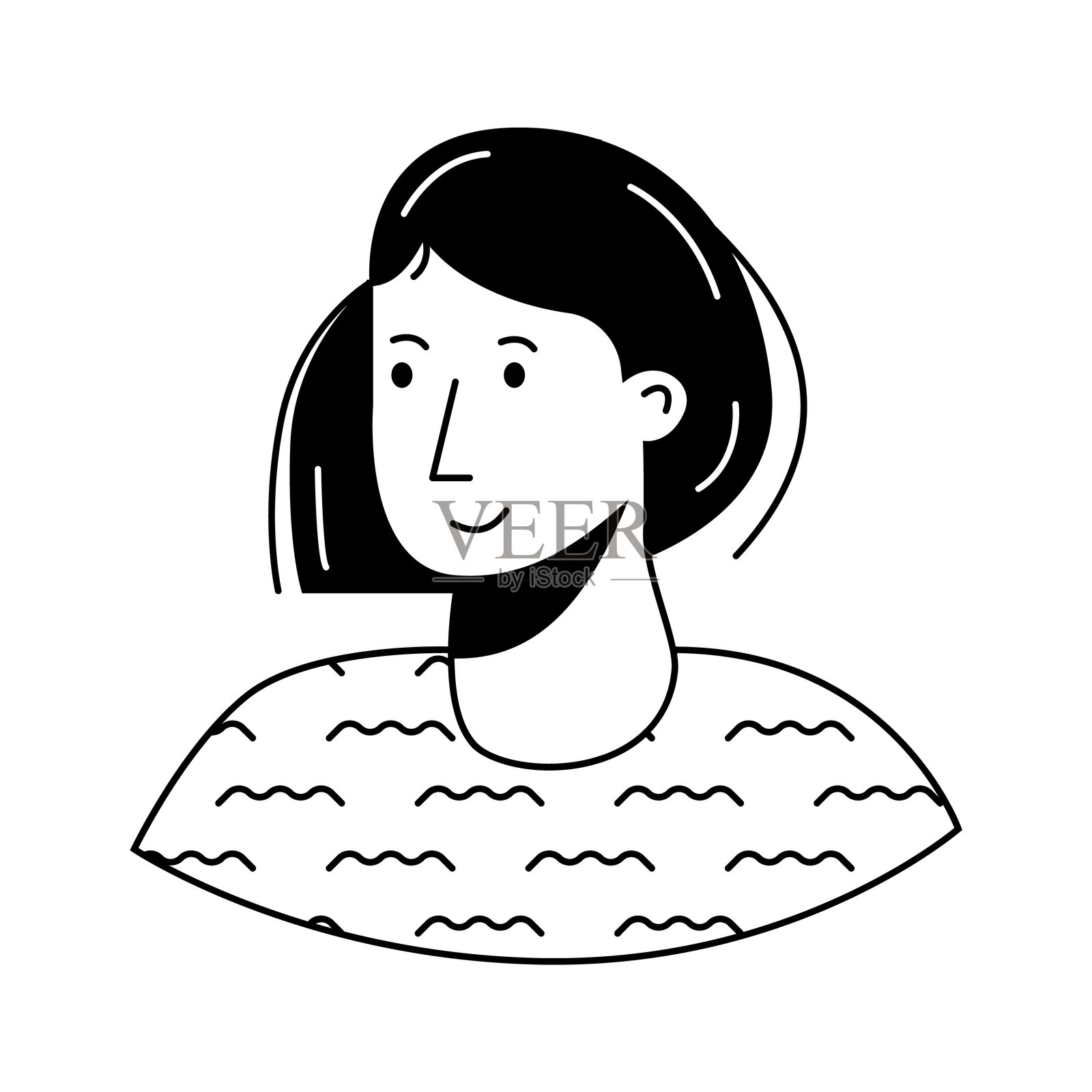 女性肖像插画图片素材