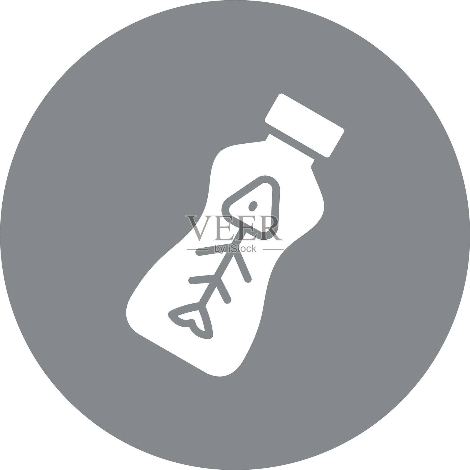 鱼形符号多彩圆圈插画图片素材