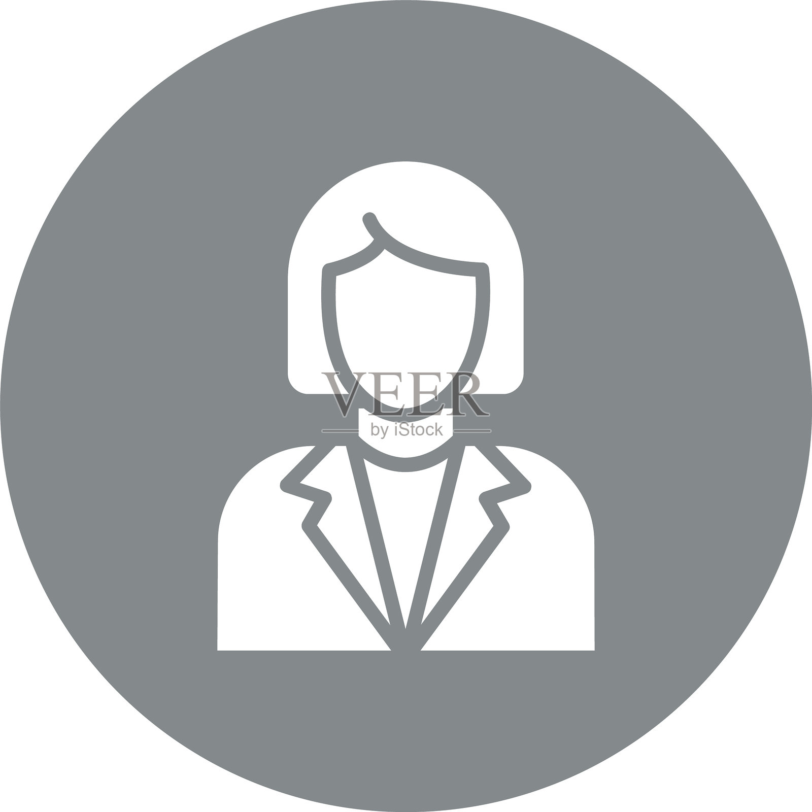 经理图标多彩圆圈插画图片素材