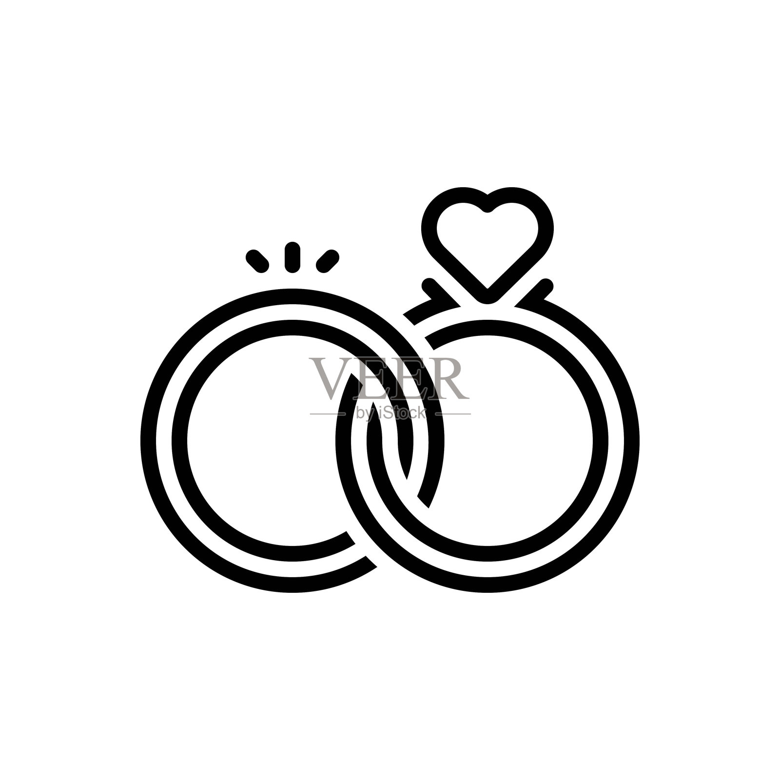 情侣戒指插画图片素材