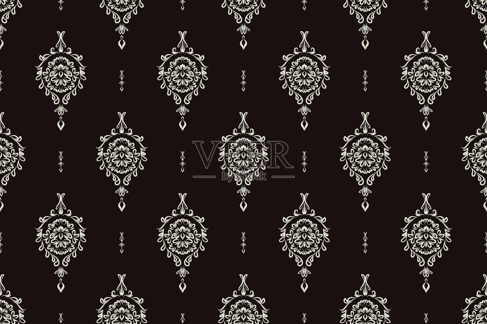 非洲民族手工制作的美丽伊卡特艺术。非洲伊卡特民族部落，波西米亚色彩无缝壁纸。动物印花与民族热带图案相结合。非洲波西米亚风格的佩斯利花卉伊卡特背景。插画图片素材