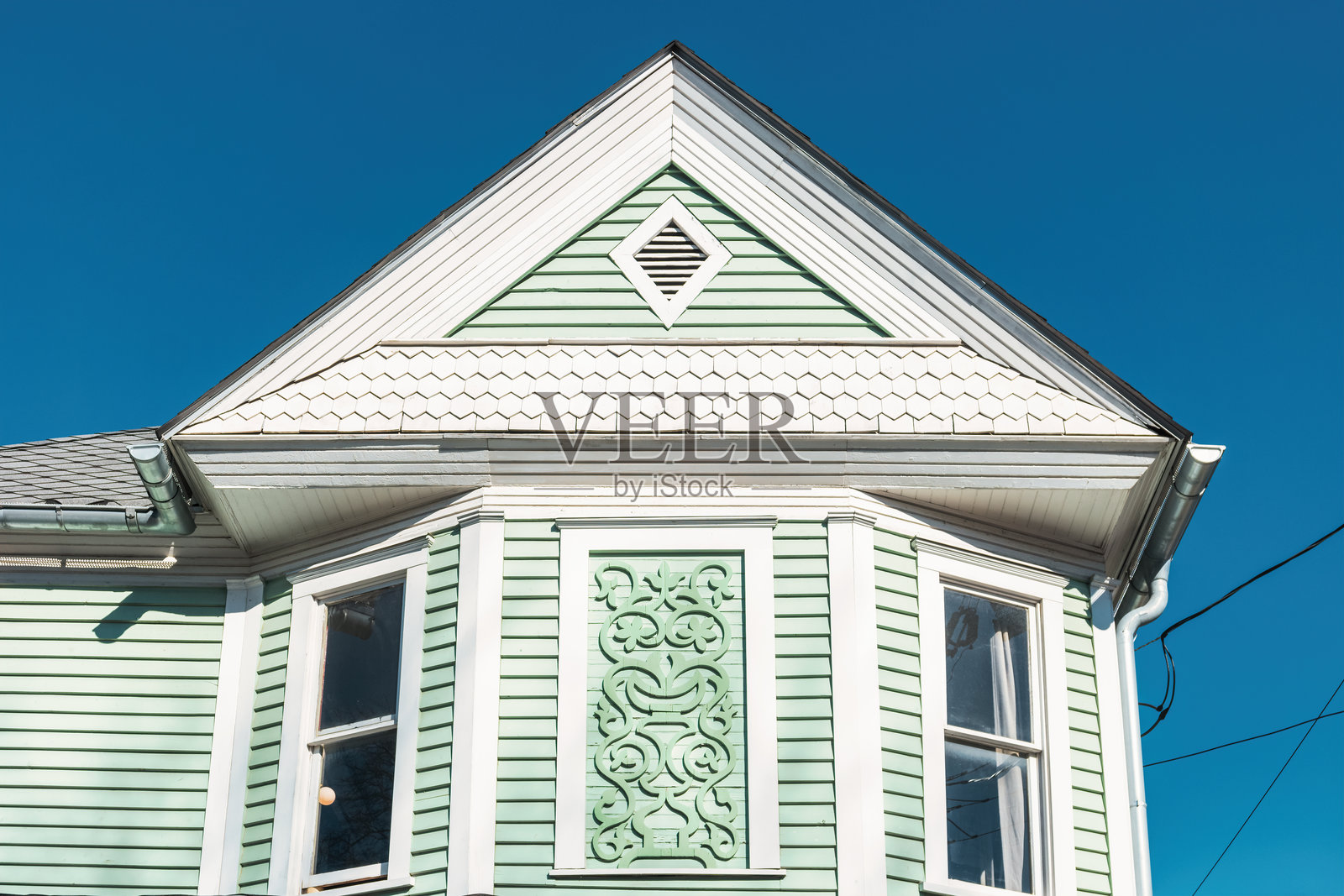 华丽的维多利亚式房屋外立面，乔治亚州亚特兰大照片摄影图片