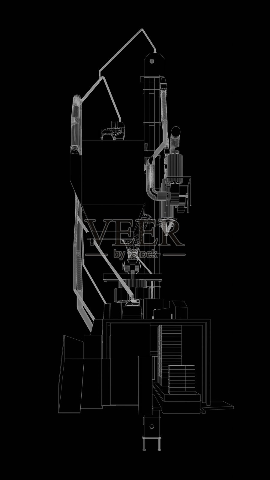 工业项目的3D插图照片摄影图片