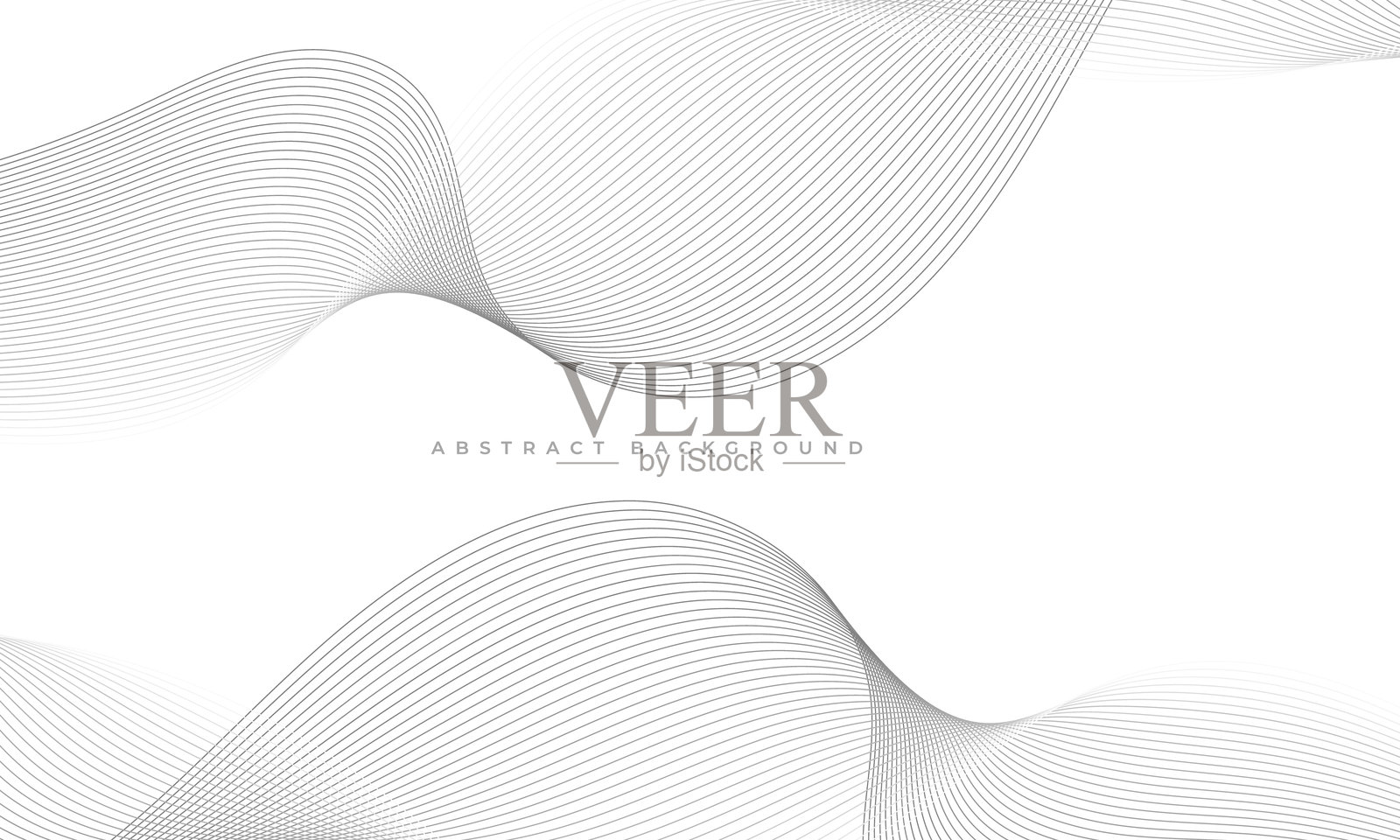 抽象的白色背景与灰色波浪线插画图片素材
