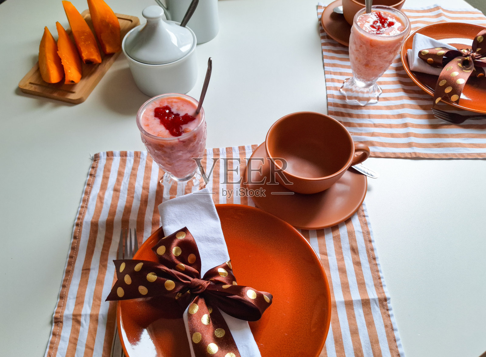 健康的早餐桌照片摄影图片