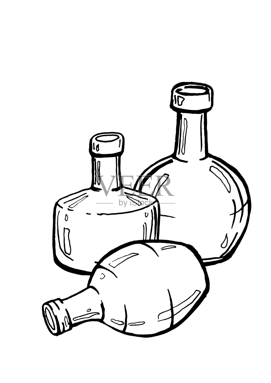 瓶子插画图片素材