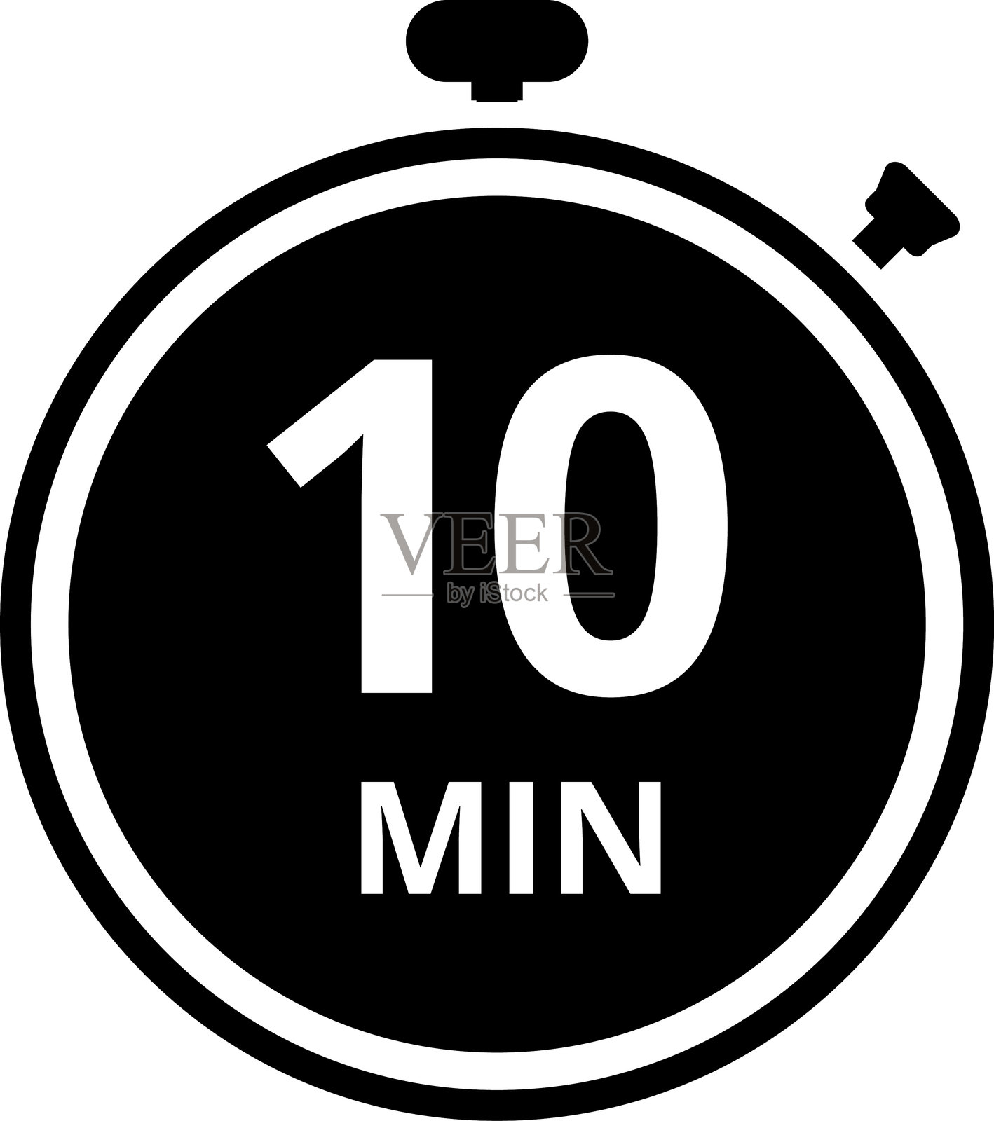 烹饪时间和锅、烤箱、多功能锅、微波炉、炉灶、烤盘、平底锅和计时器图标集。烹饪1、2、5、10、15、20、25、30、40、45、50、60分钟的矢量图标。插画图片素材