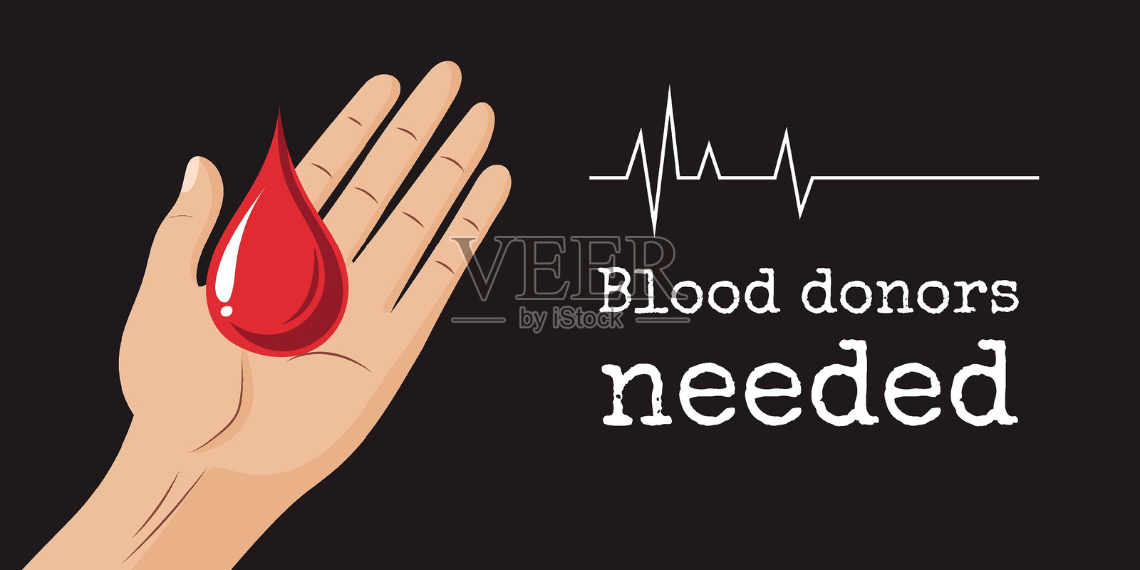 需要献血者的横幅、海报、社交网络、医院或网站的信息板。为有需要的人进行献血。矢量插图。插画图片素材