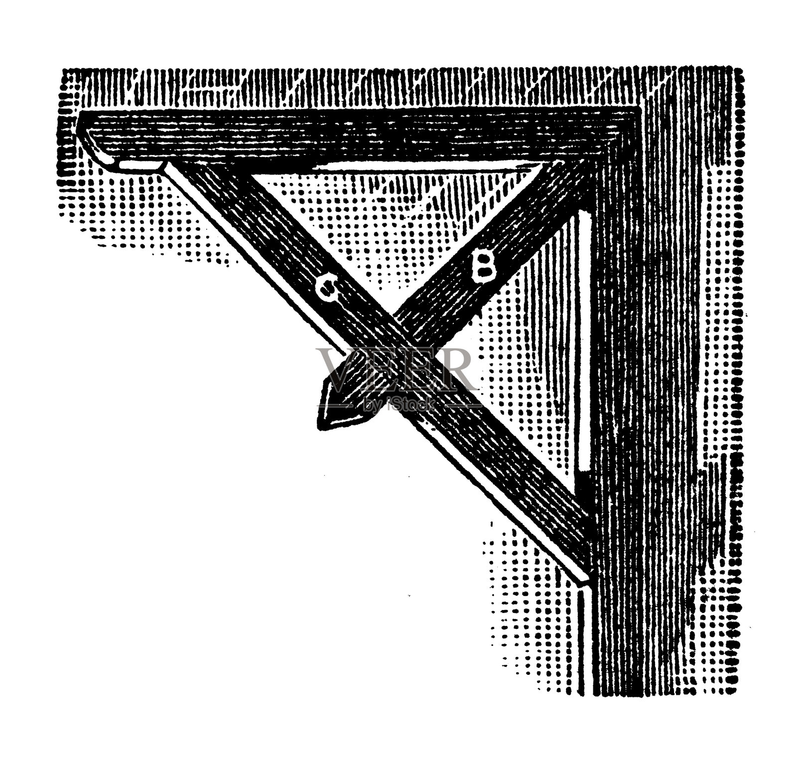 角撑，拐角插画图片素材