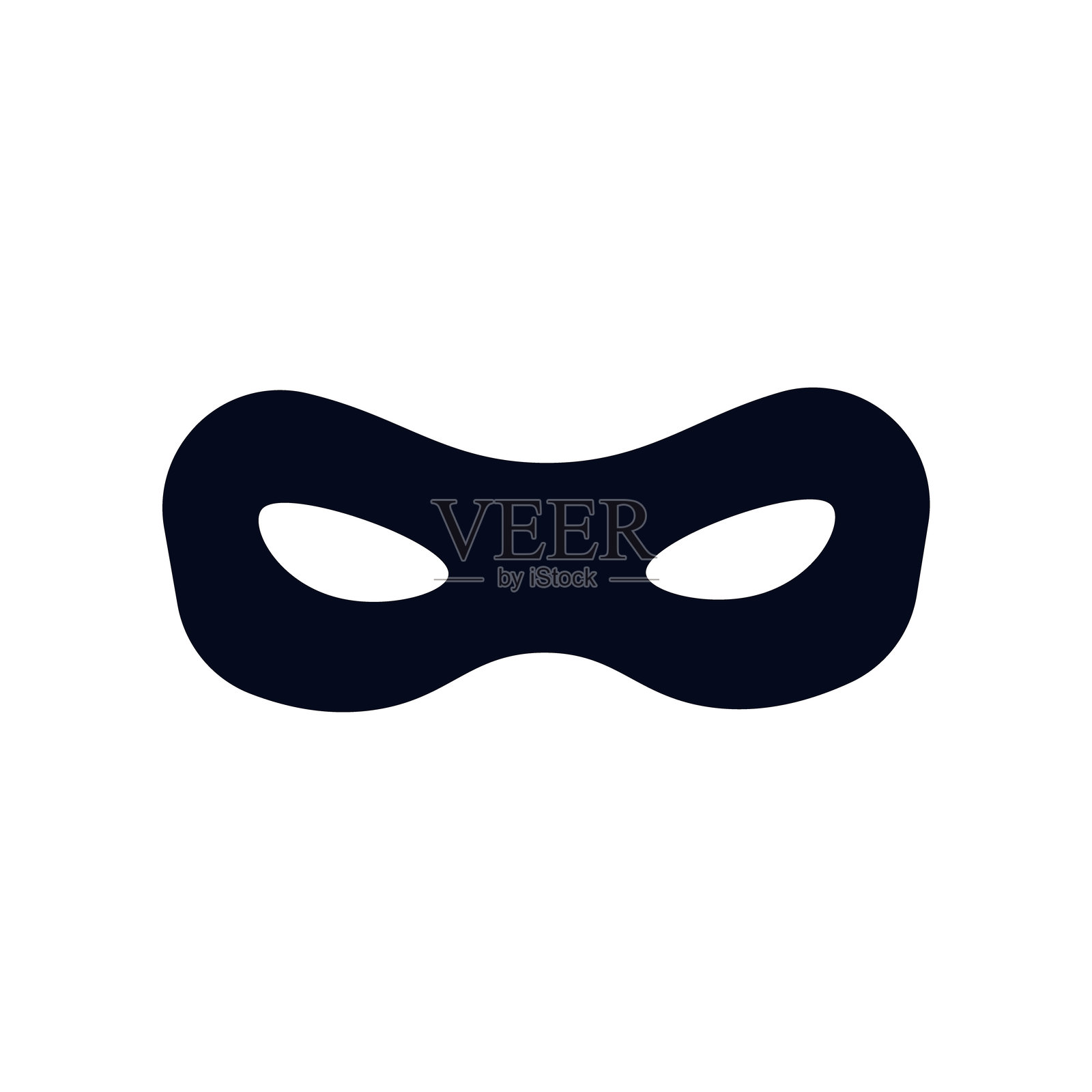 黑色面具。插画图片素材