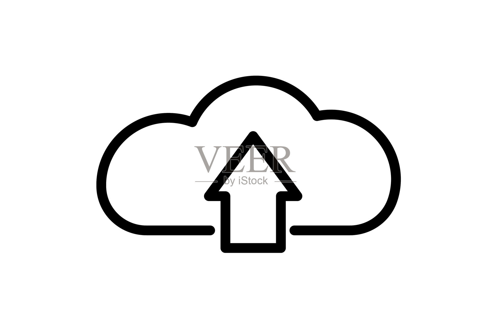 云上传图标。插画图片素材