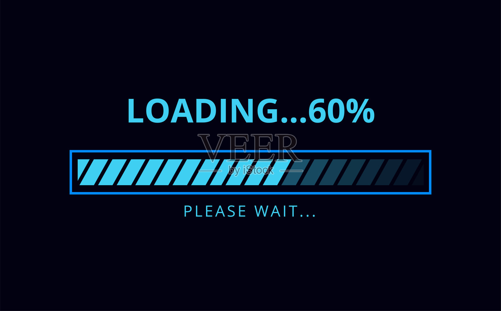 加载条 60% 已加载插画图片素材