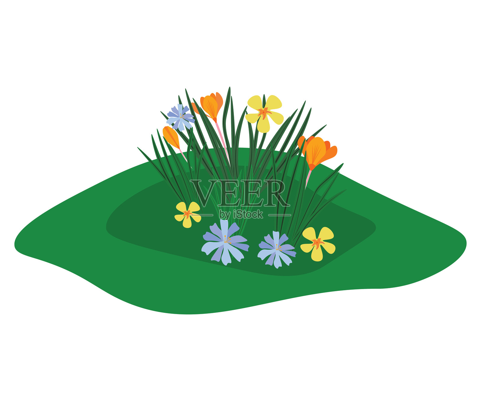 花园插画图片素材