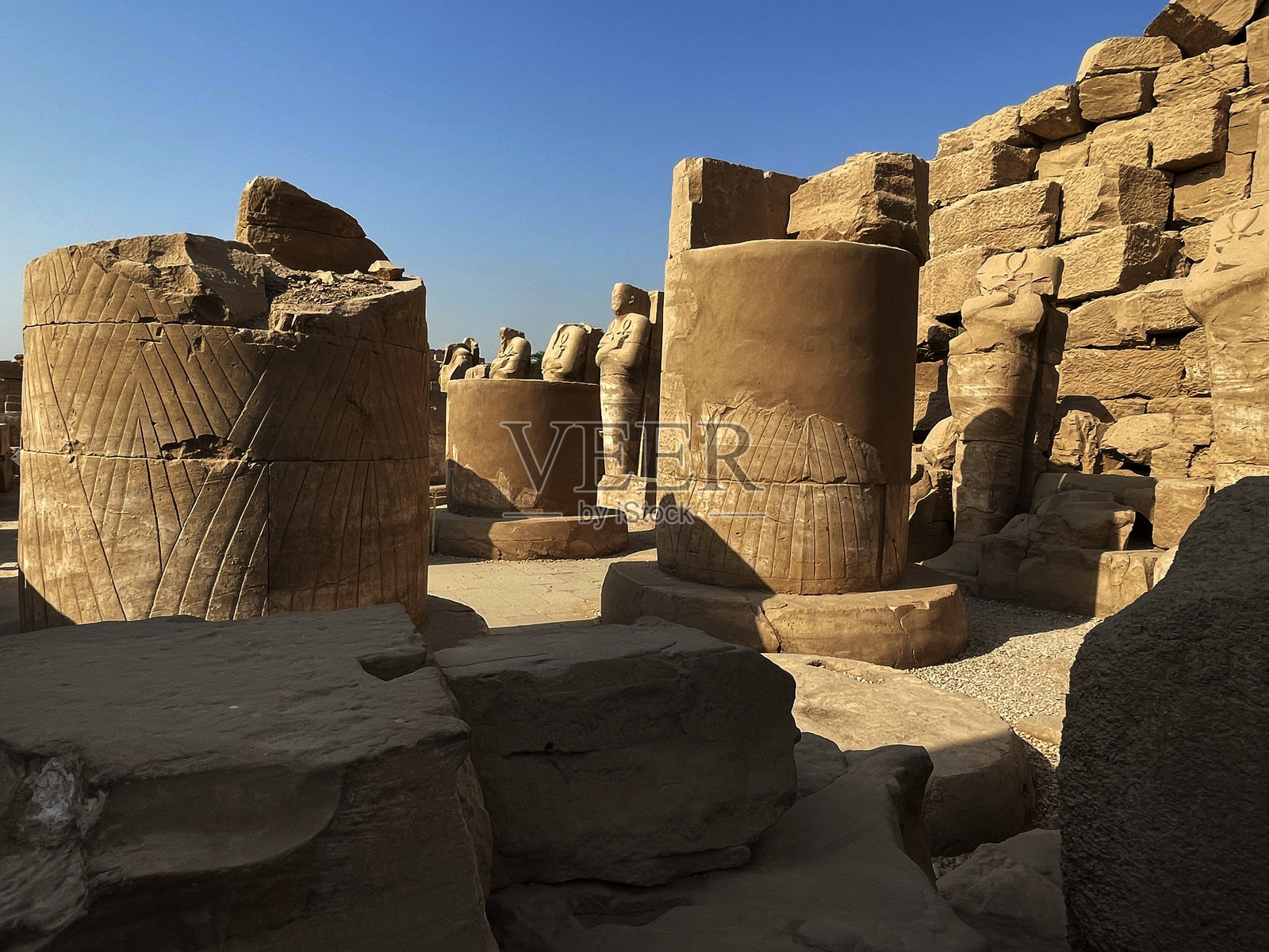 卡尔纳克神庙，卢克索，埃及照片摄影图片