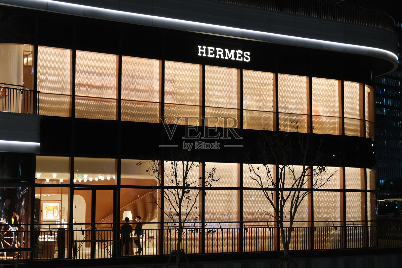 大型爱马仕商店外观照片摄影图片