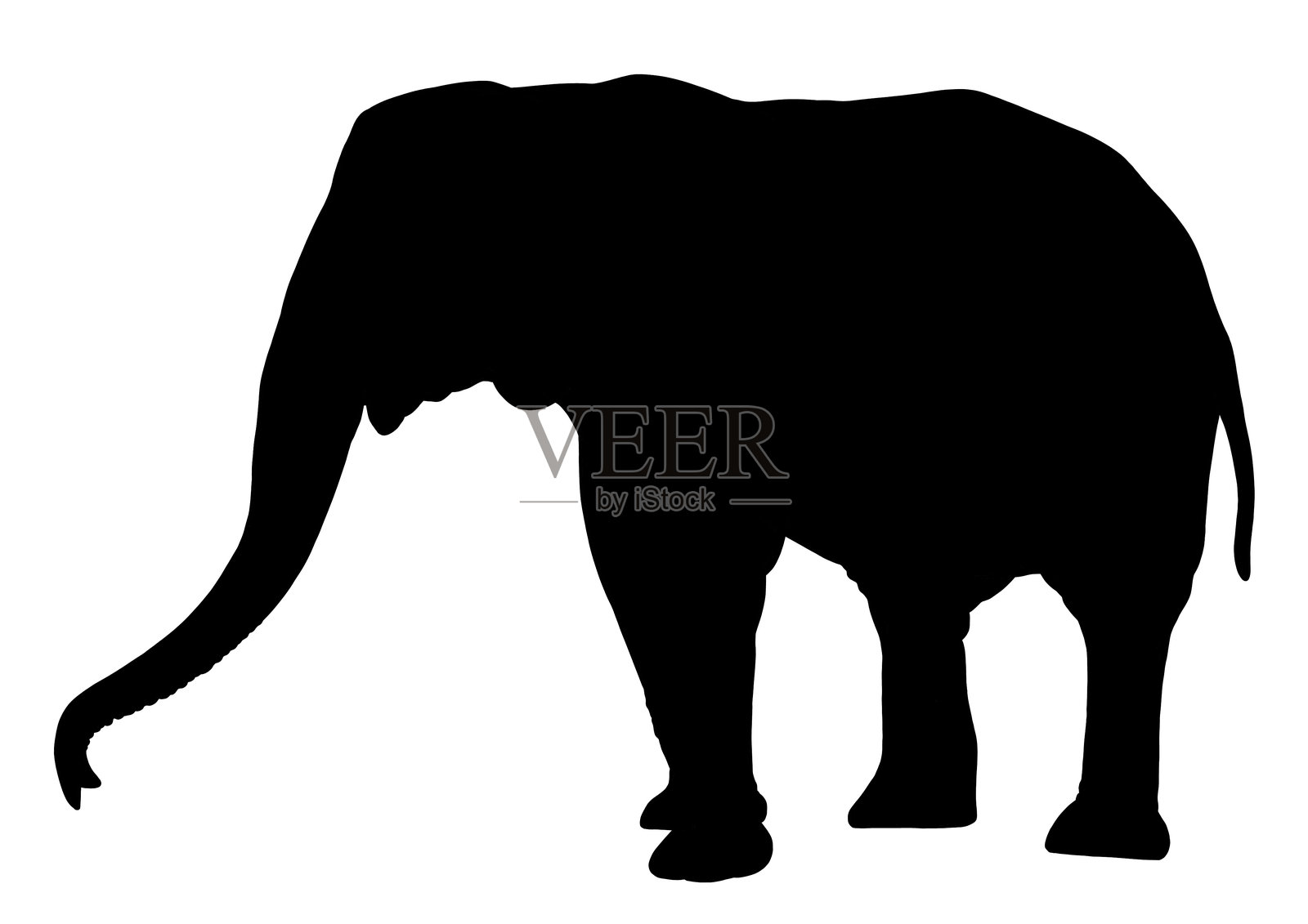 大象剪影照片摄影图片