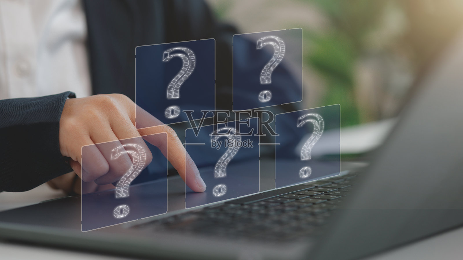 商业常见问题。思考和疑惑。技术问题。头脑风暴和解决问题的概念。询问与回答。照片摄影图片