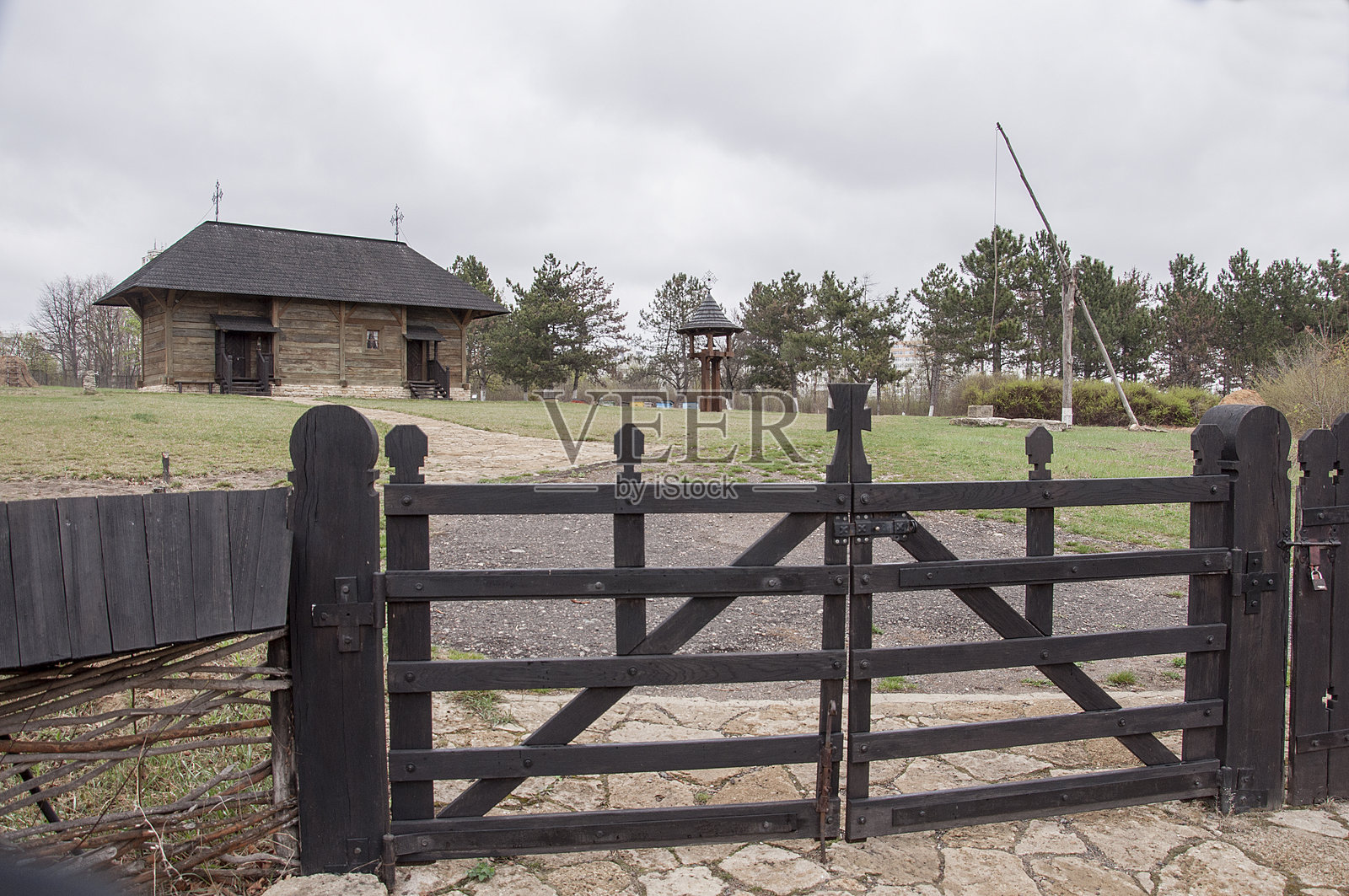 东正教修道院。照片摄影图片
