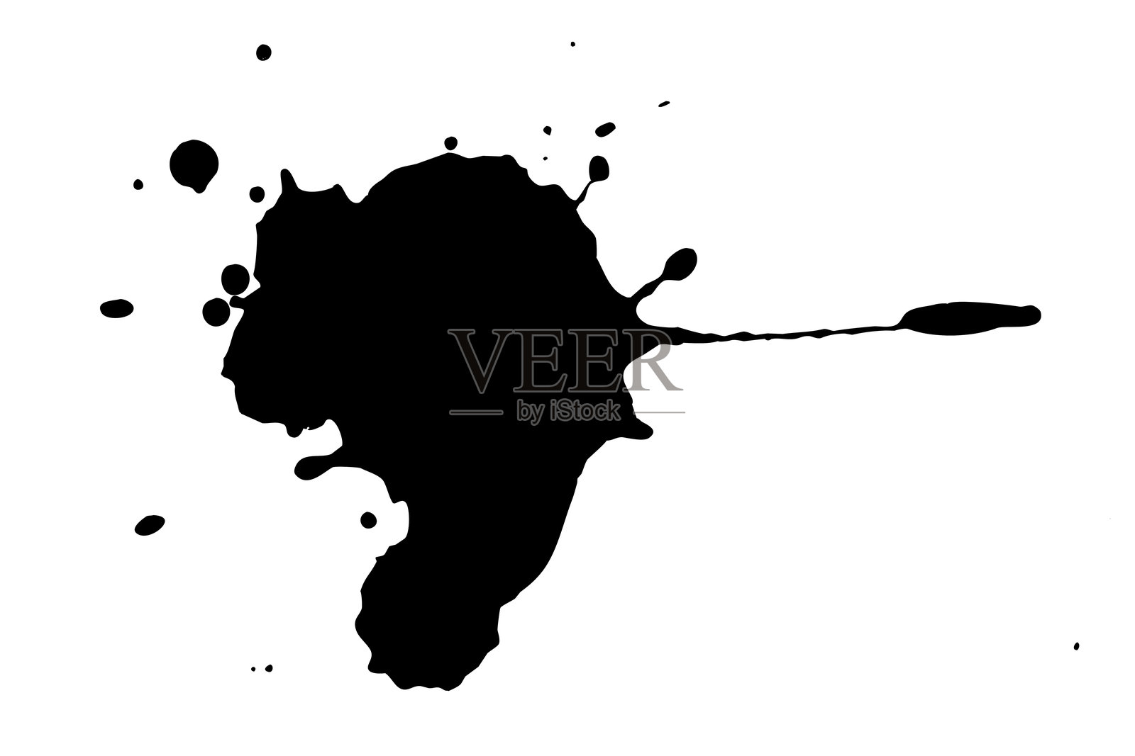 白色背景上的黑色污点。照片摄影图片