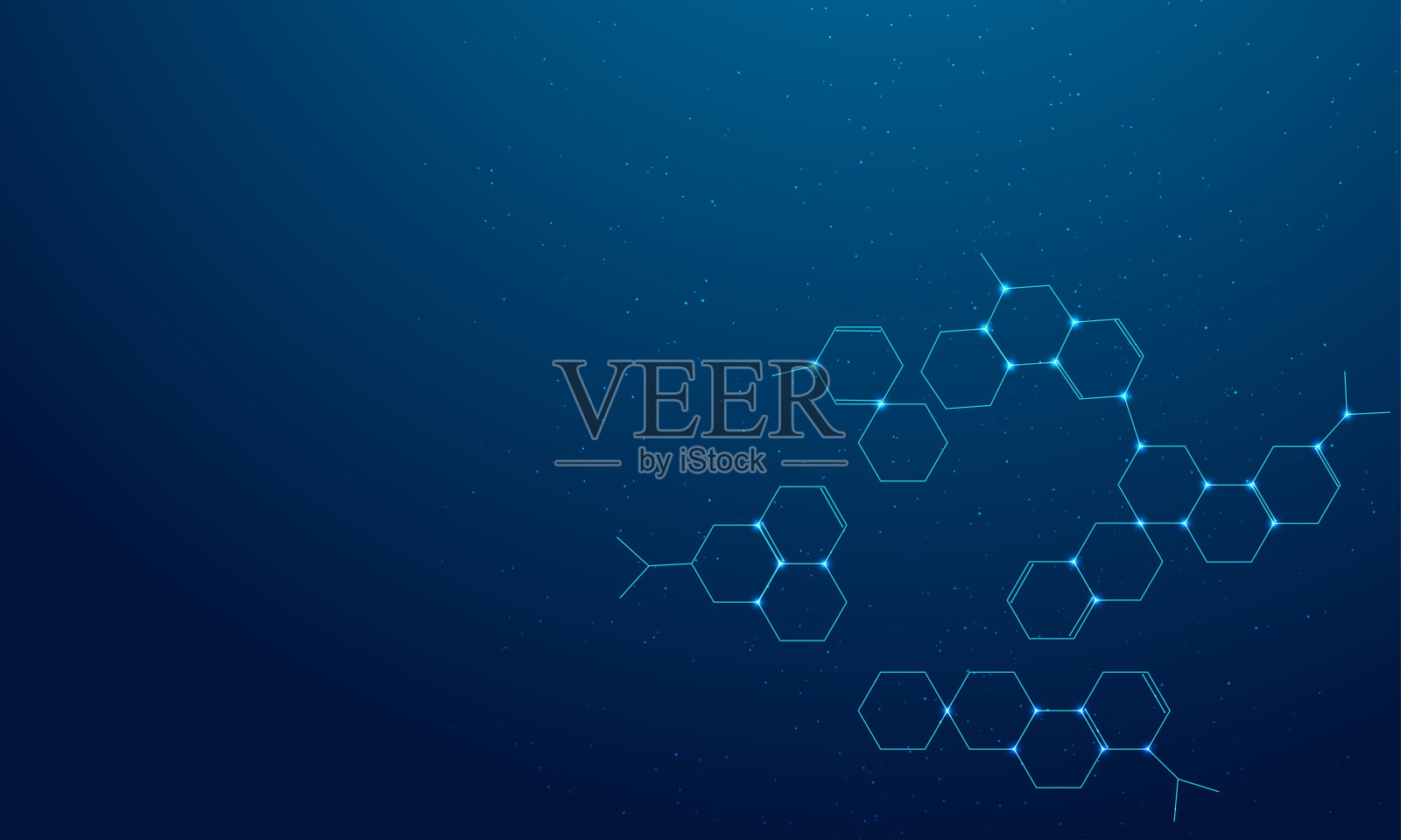 未来派六边形网络背景插画图片素材