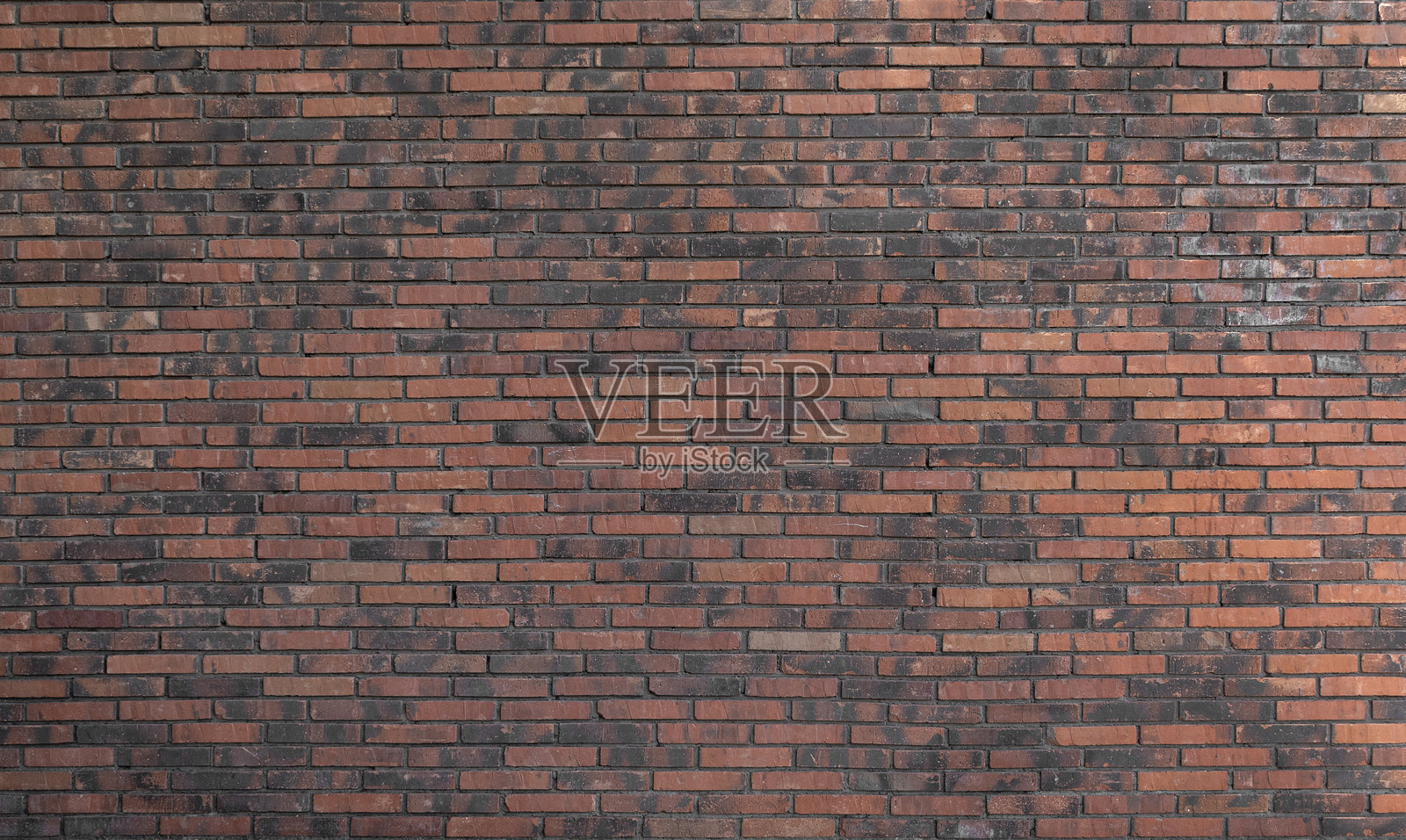 红色和灰色调的小旧砖墙的全景背景照片摄影图片