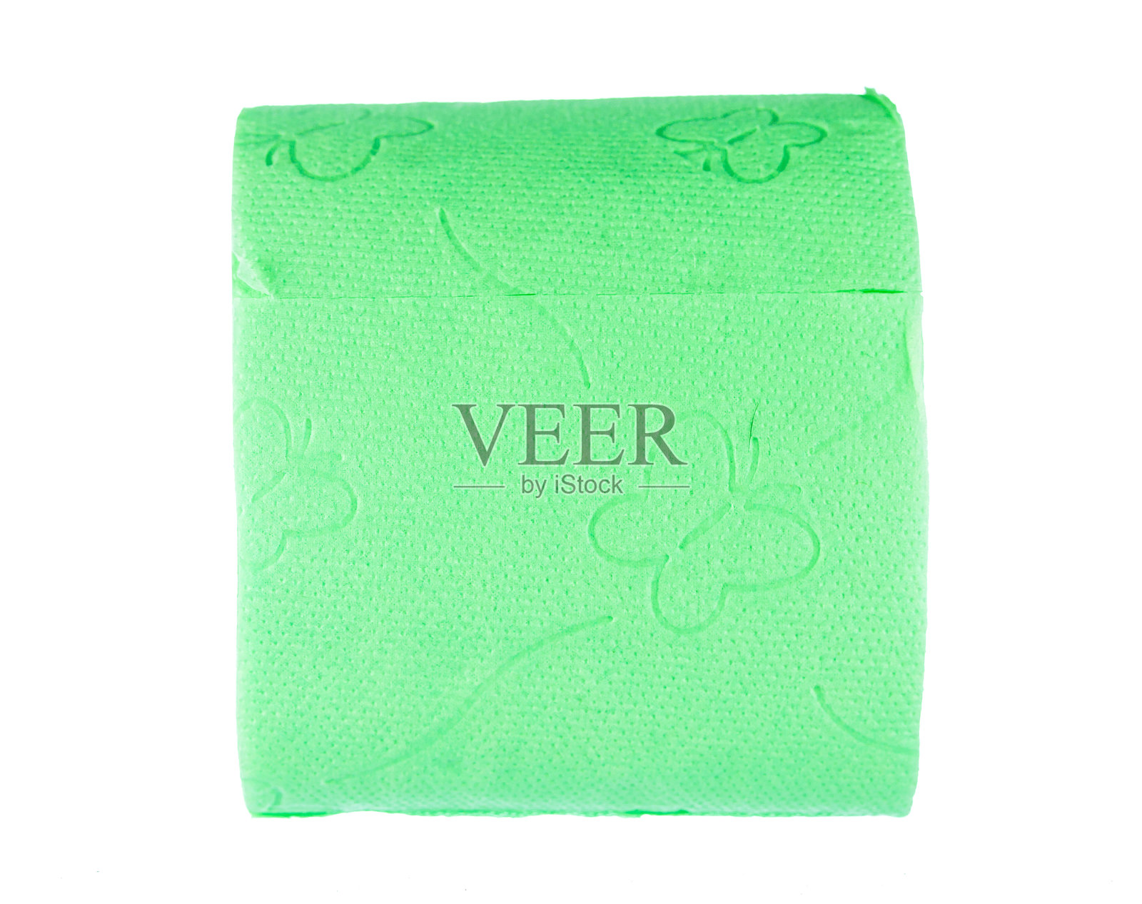 白色背景上的卫生纸。创意照片。照片摄影图片