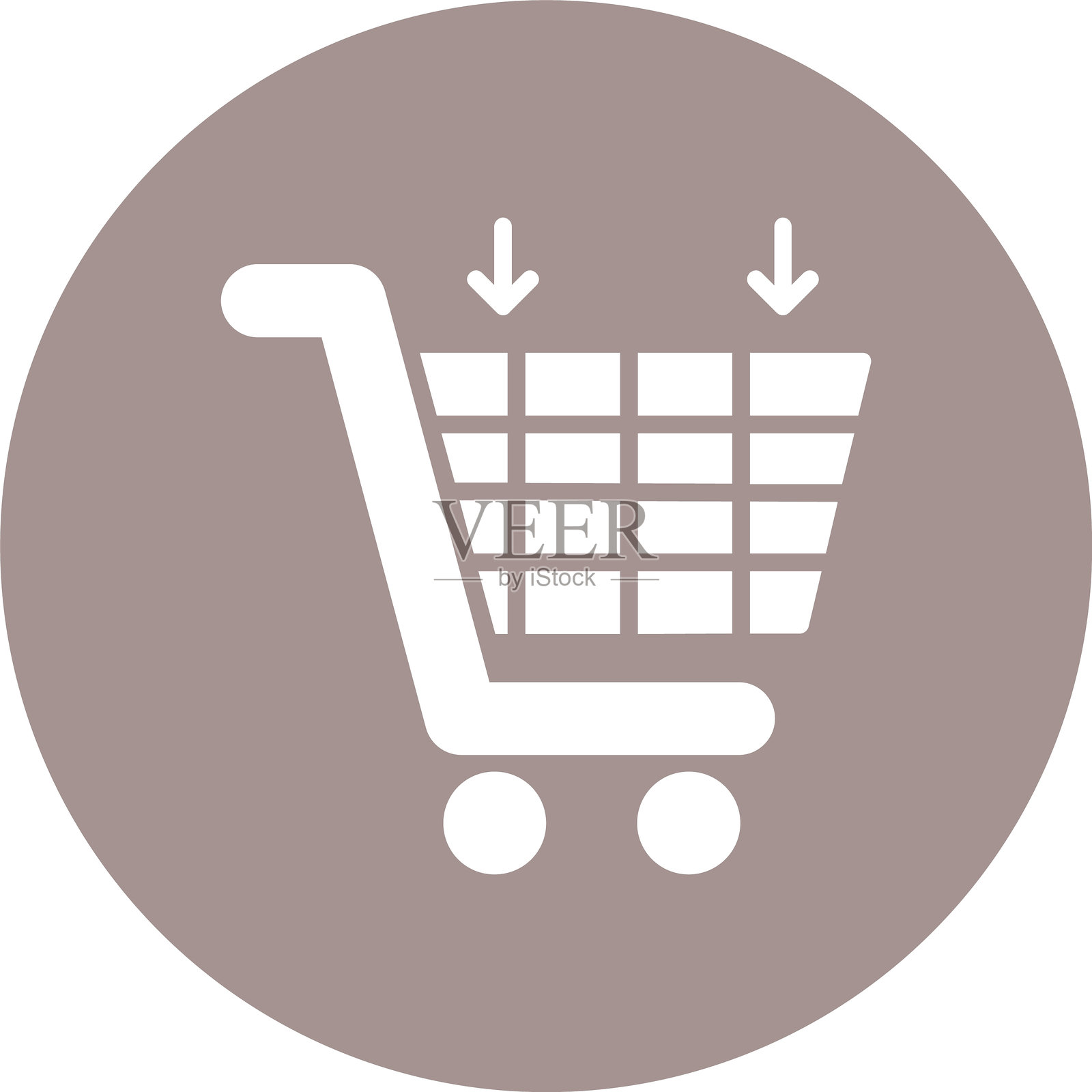 购物车图标 多彩圆圈插画图片素材