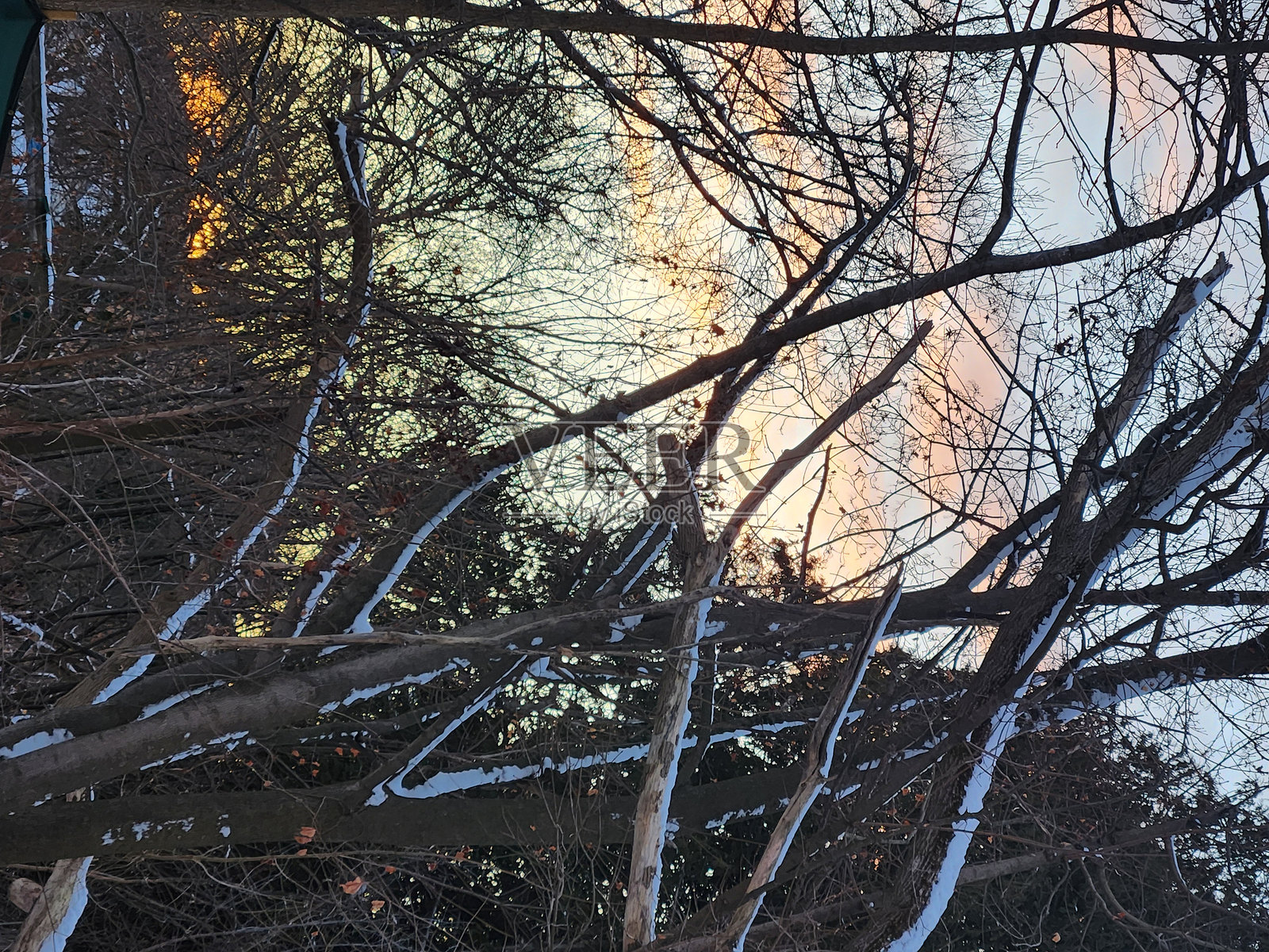 冬季日落照片摄影图片