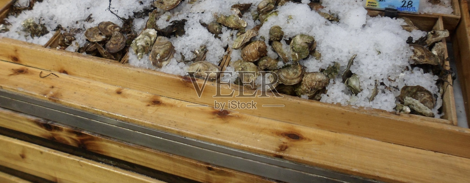 让·塔隆市场的蒙特利尔生蚝照片摄影图片